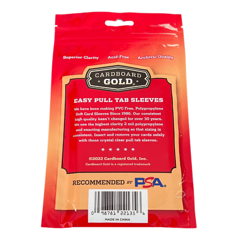 1000ct (10 packs) Easy Pull Tabbed Soft Card Sleeves for Standard Size Trading Cards - Image 2
