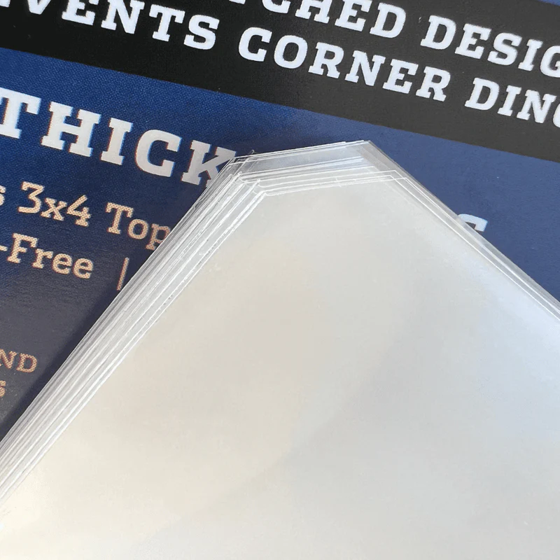1000ct (10 packs) Notched Soft Card Sleeves for Thick Size Trading Cards - Image 2