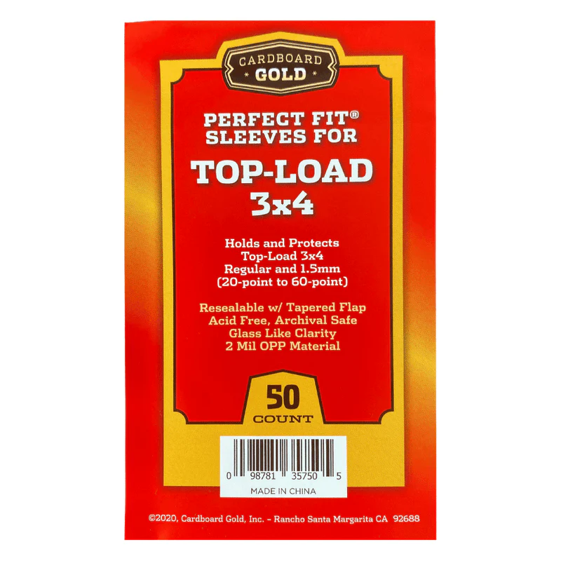 2,500ct Perfect Fit Sleeves - 20pt-60pt Size - Cardboard Gold - Image 2