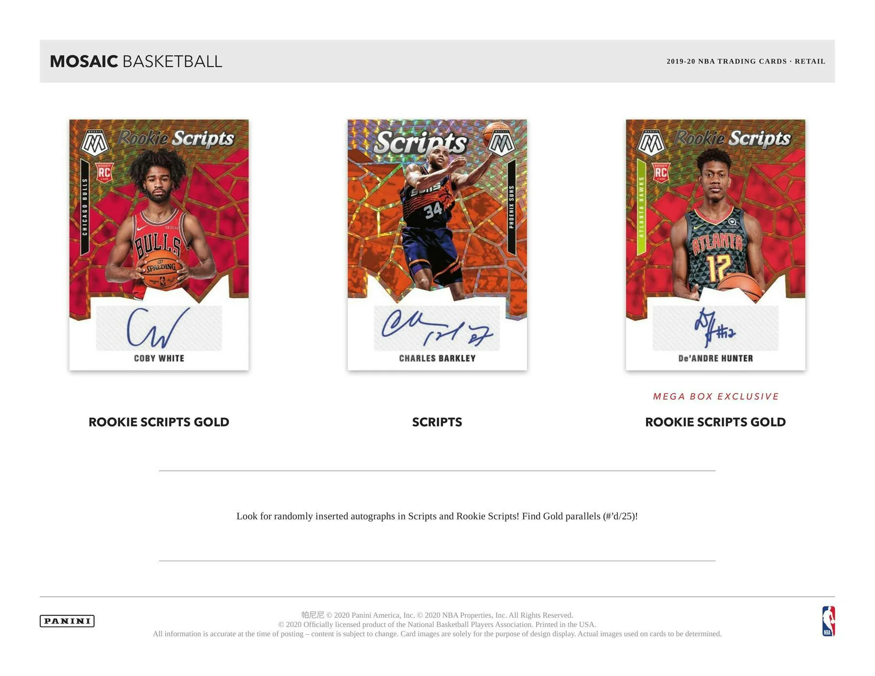 2019-20 Panini Mosaic Basketball 8-Pack Blaster Box - Image 7