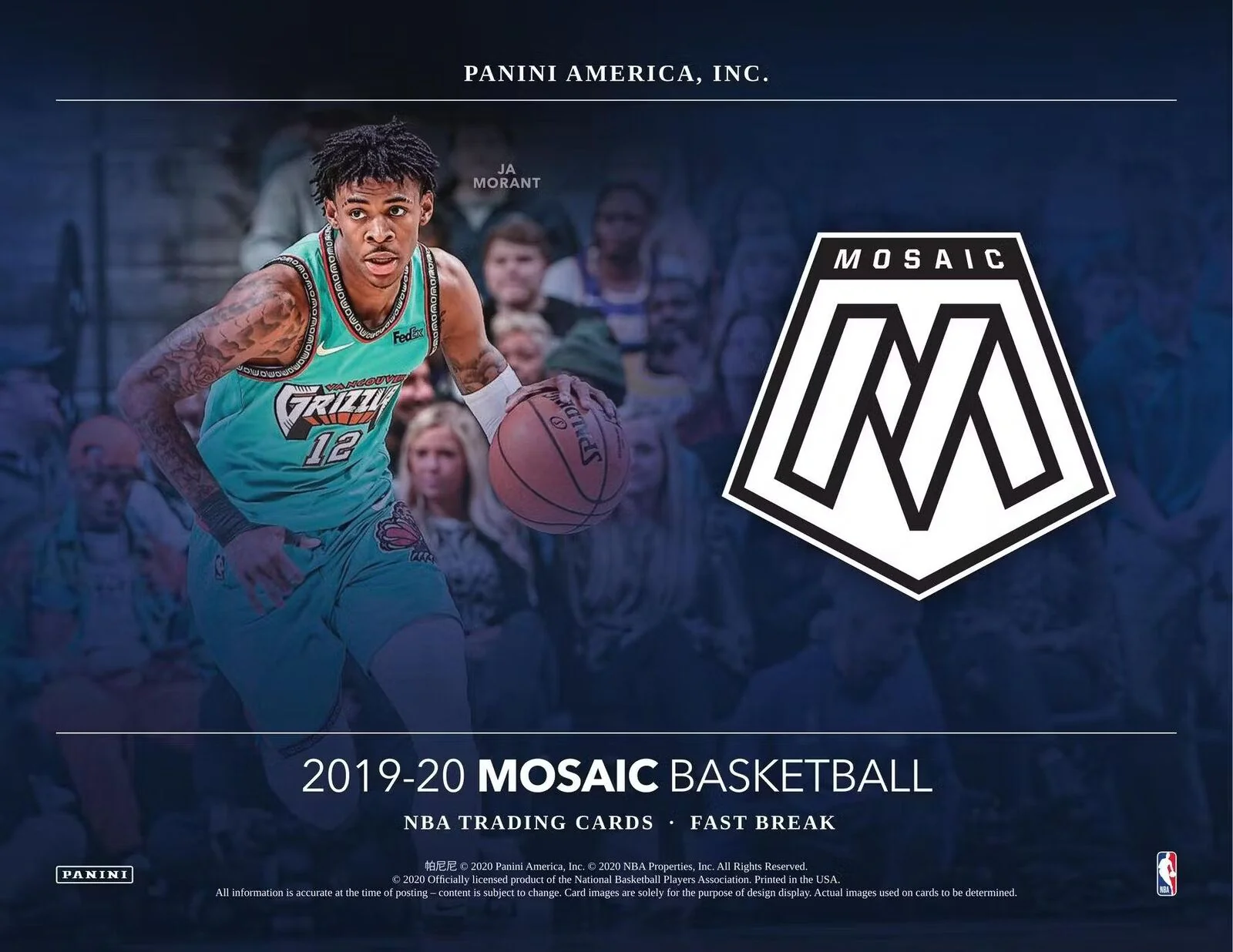 2019-20 Panini Mosaic Basketball Fast Break Box - Image 3