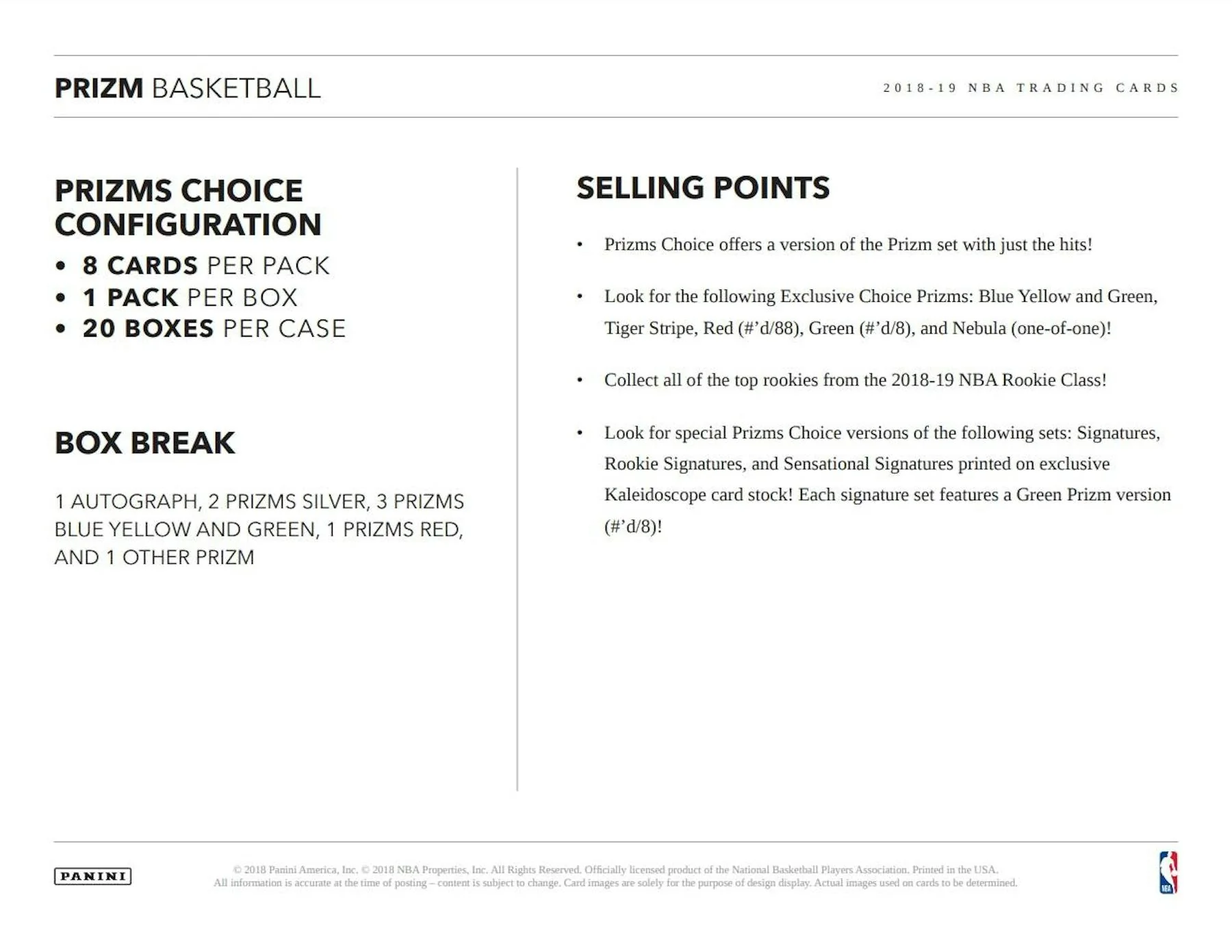 2019-20 Panini Prizm Choice Basketball Hobby Box - Image 6