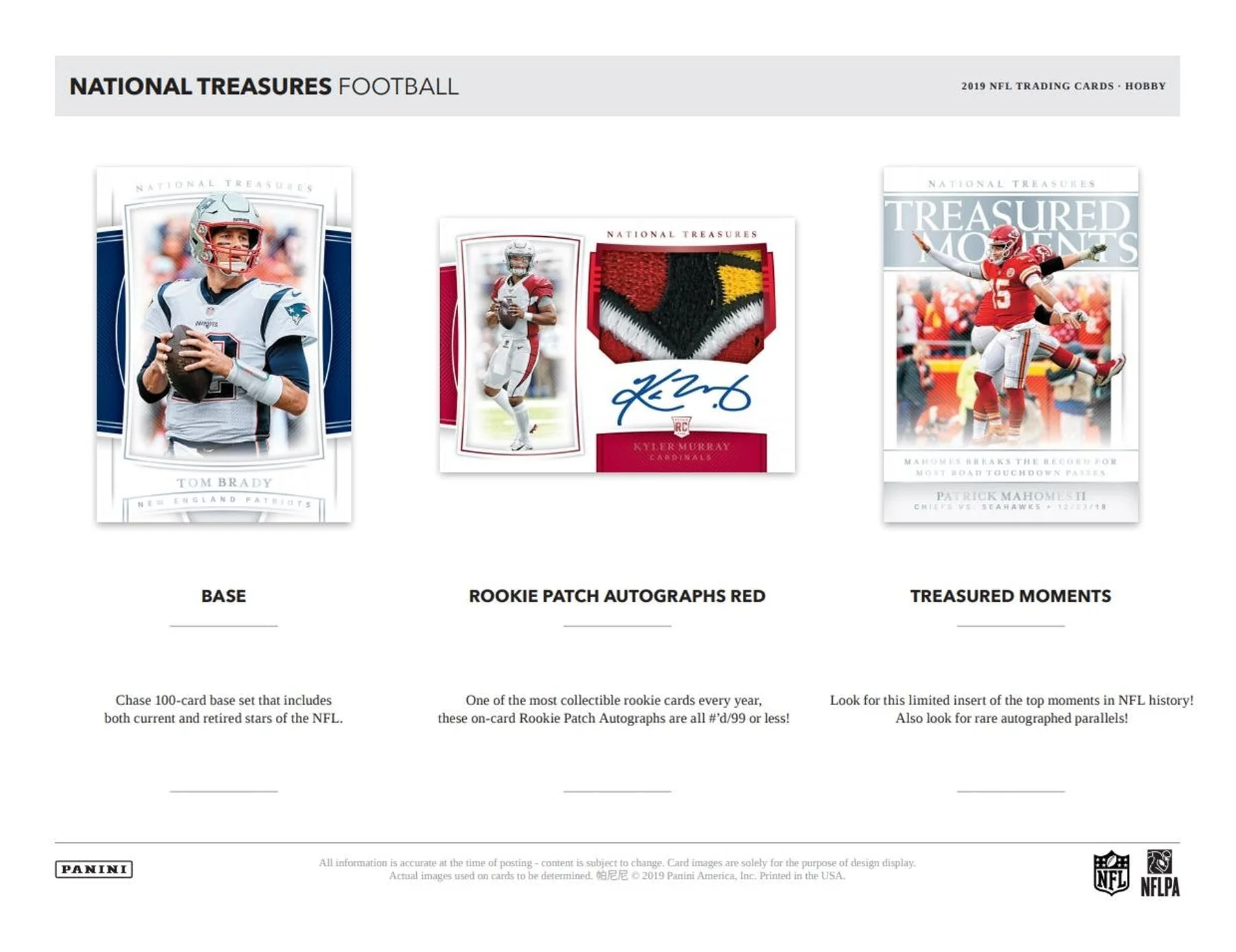2019 Panini National Treasures Football Hobby Box - Image 4