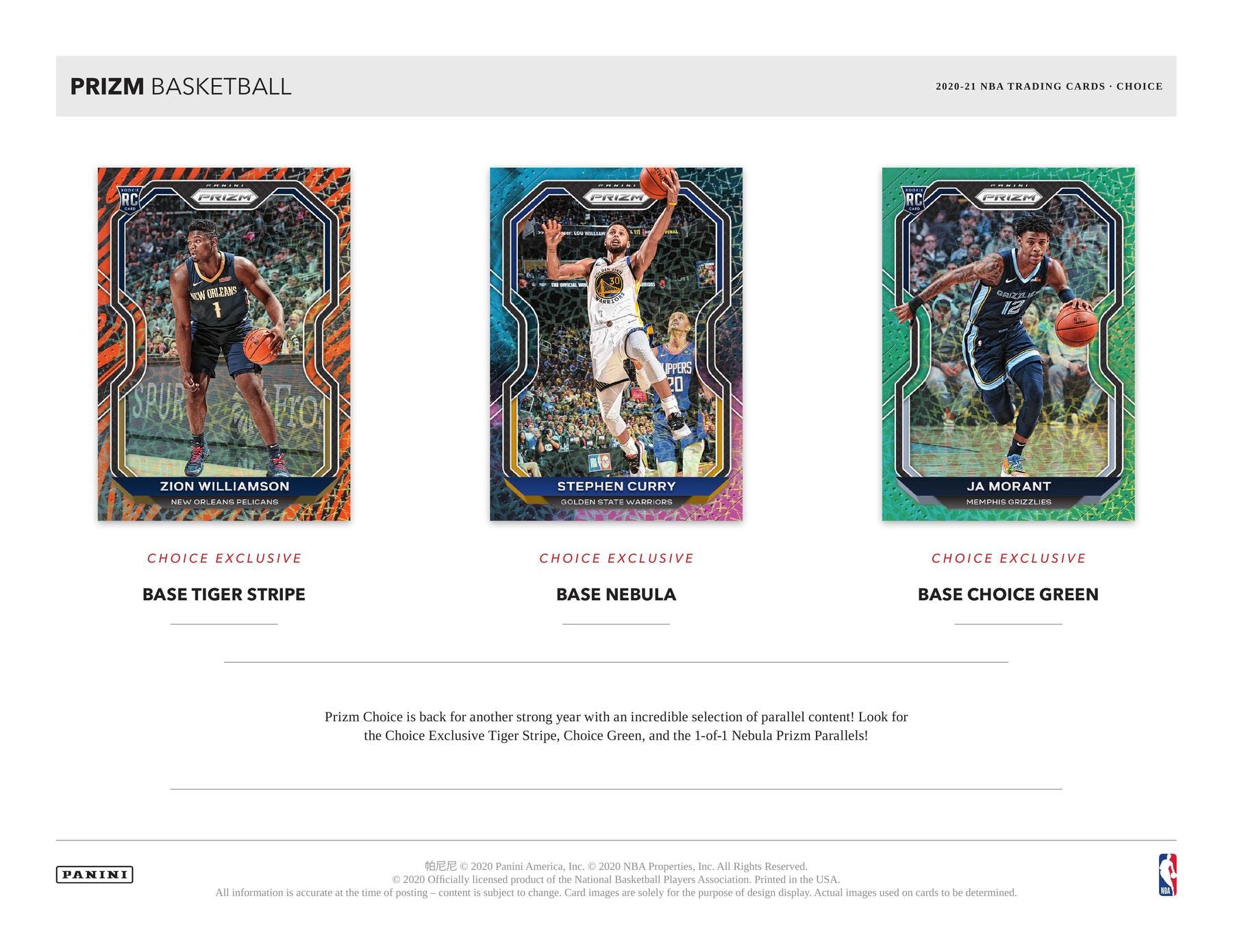 2020/21 Panini Prizm Choice Basketball Hobby Box - Image 4