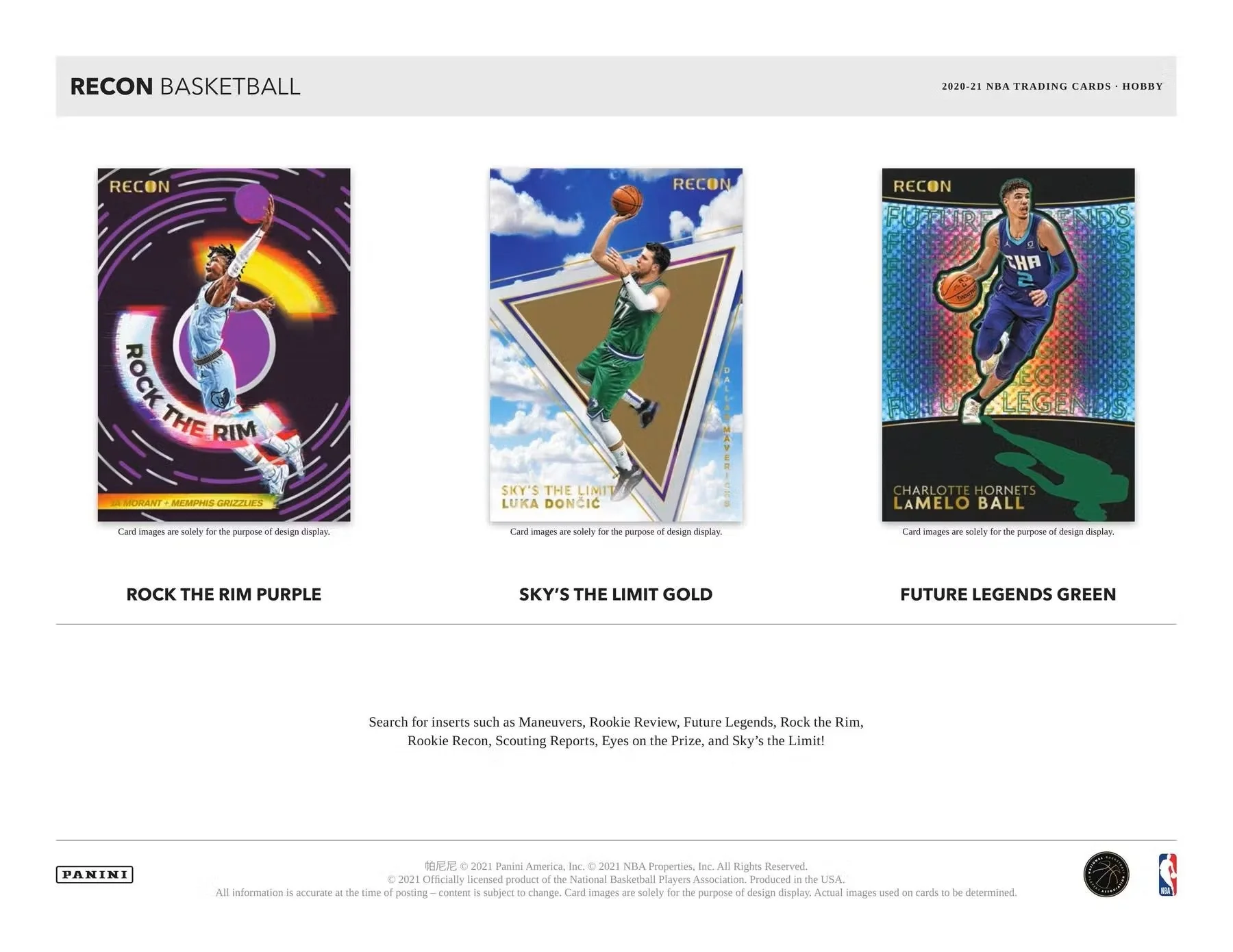 2020/21 Panini Recon Basketball Hobby Box - Image 7