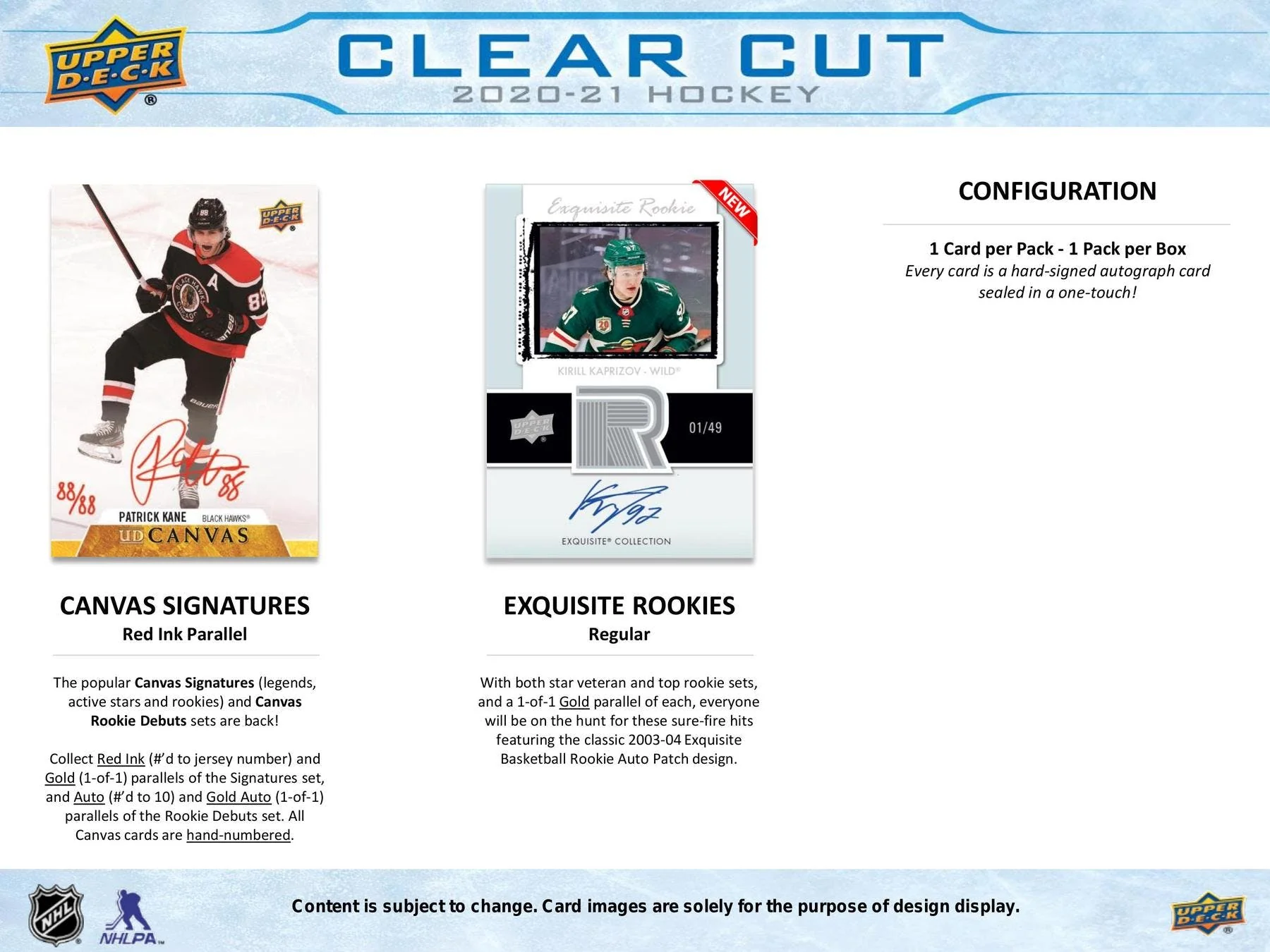 2020-21 Upper Deck Clear Cut Hockey Hobby Box - Image 7