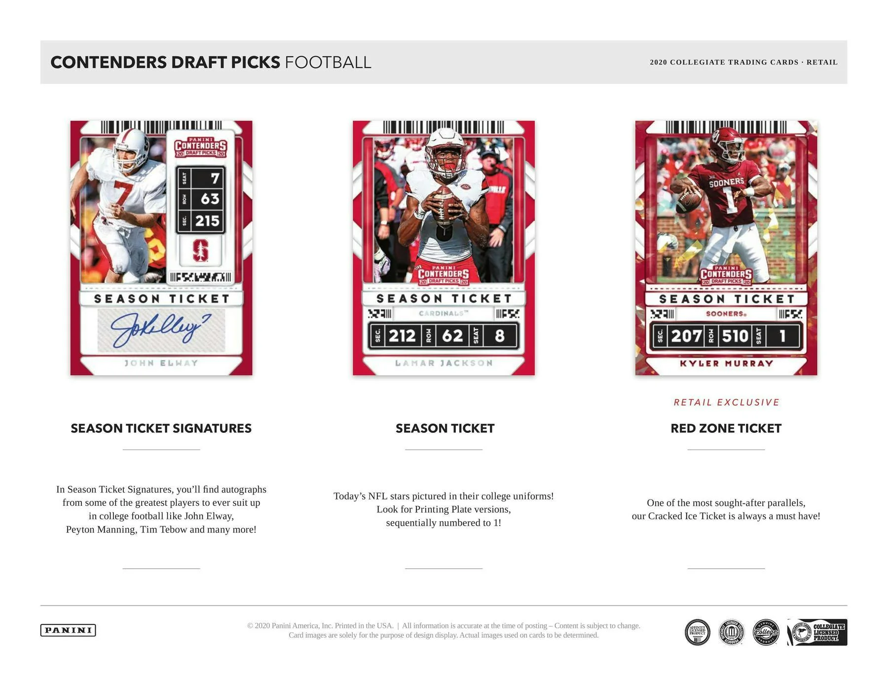 2020 Panini Contenders Draft Picks Football 7-Pack Blaster Box - Image 4