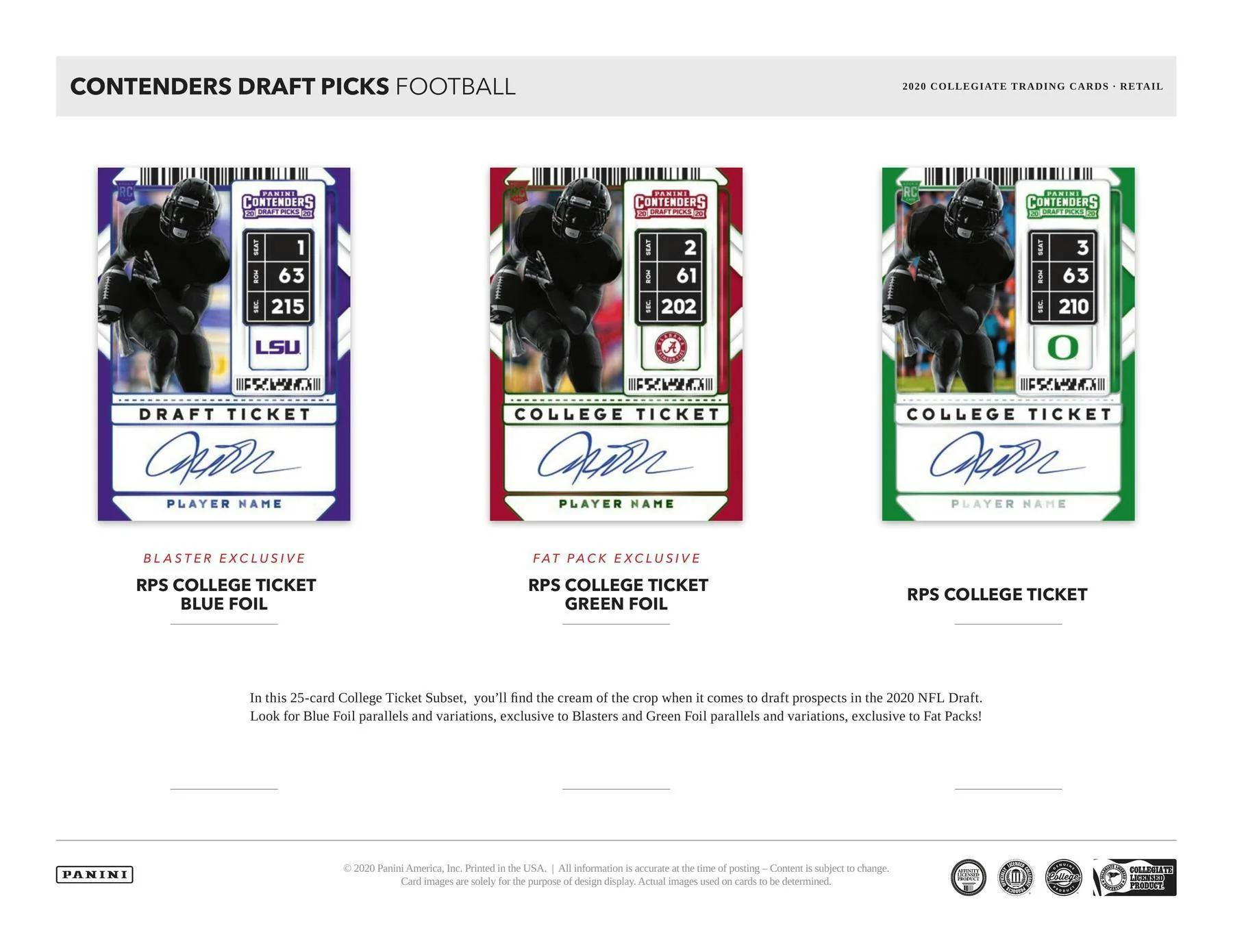2020 Panini Contenders Draft Picks Football 7-Pack Blaster Box - Image 5