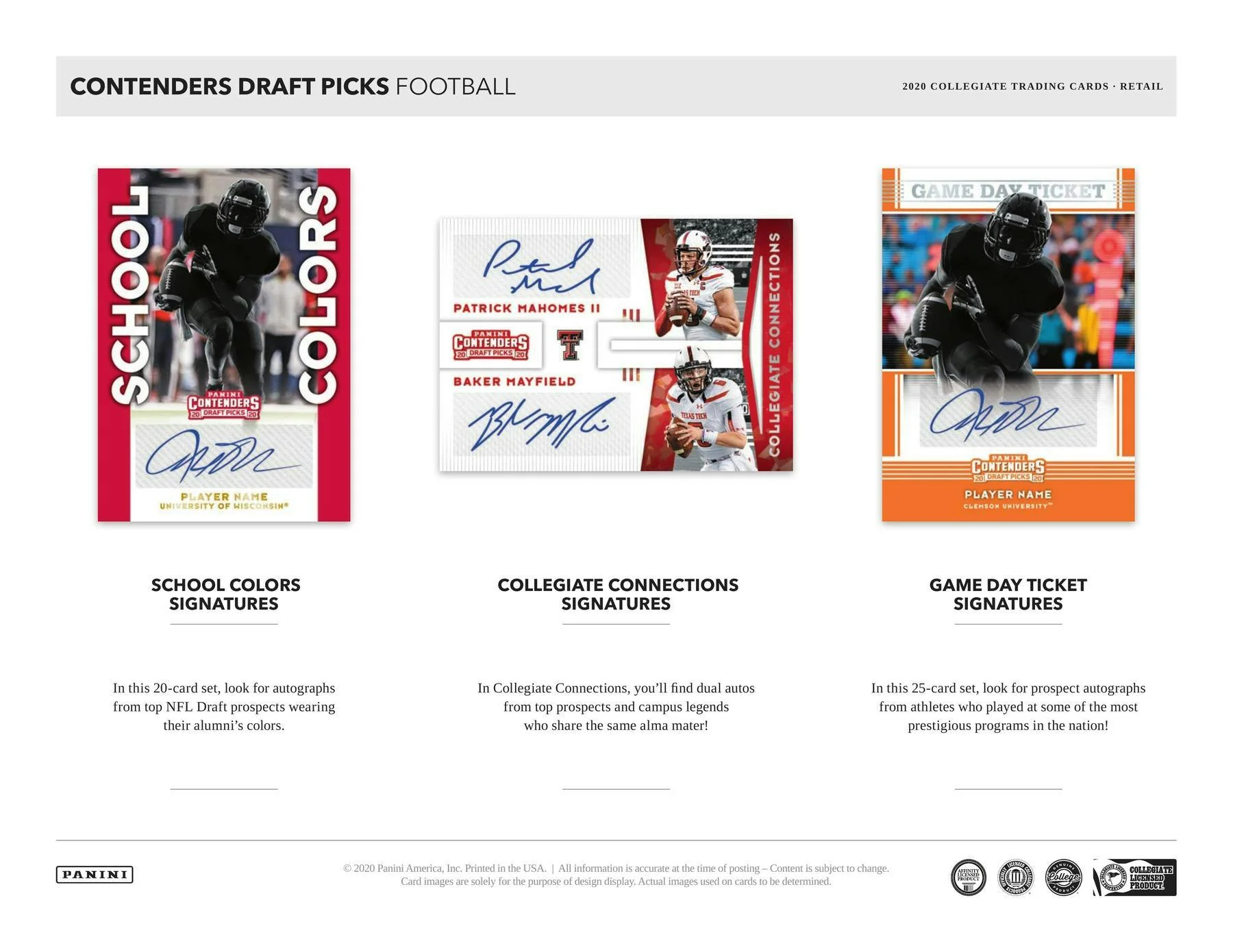 2020 Panini Contenders Draft Picks Football 7-Pack Blaster Box - Image 6