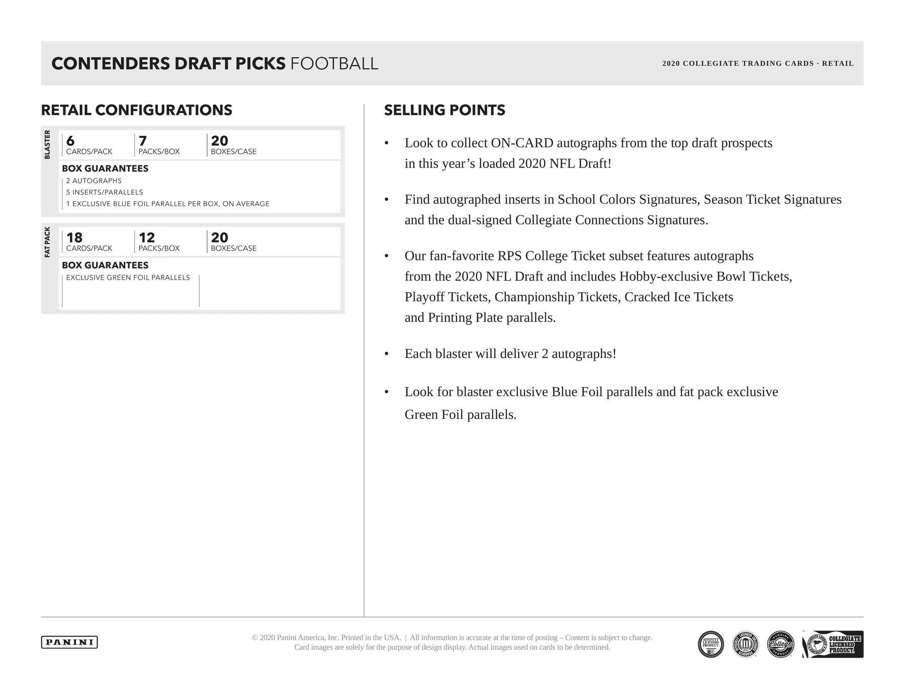 2020 Panini Contenders Draft Picks Football 7-Pack Blaster Box - Image 7