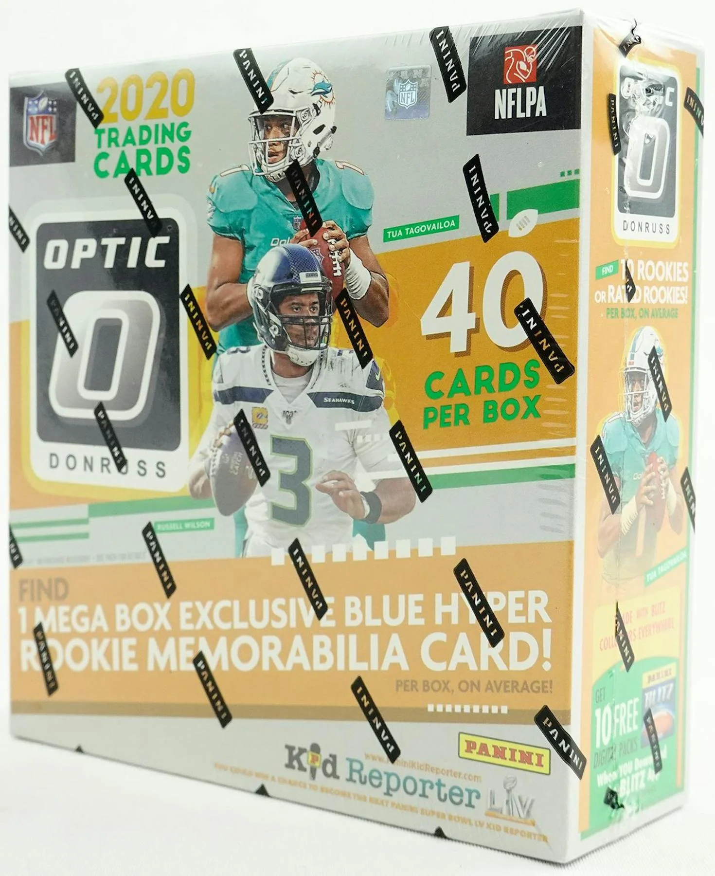 2020 Panini Donruss Optic Football Mega Box (Blue Hyper Parallels) - Image 2