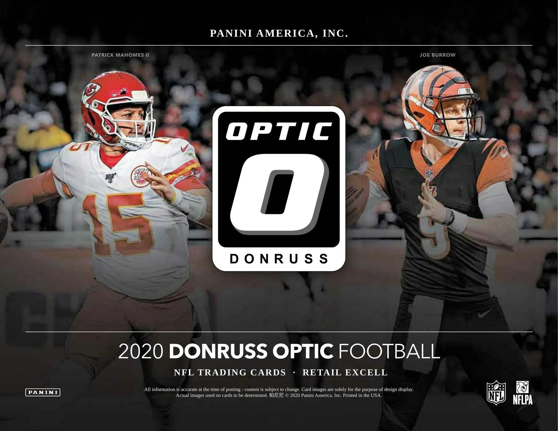 2020 Panini Donruss Optic Football Mega Box (Blue Hyper Parallels) - Image 3