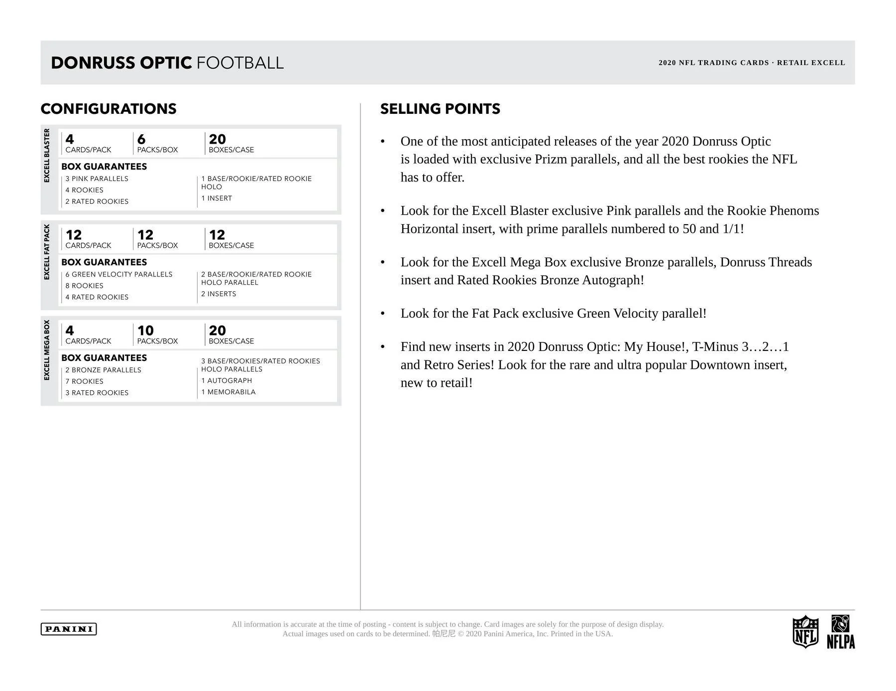 2020 Panini Donruss Optic Football Mega Box (Blue Hyper Parallels) - Image 8