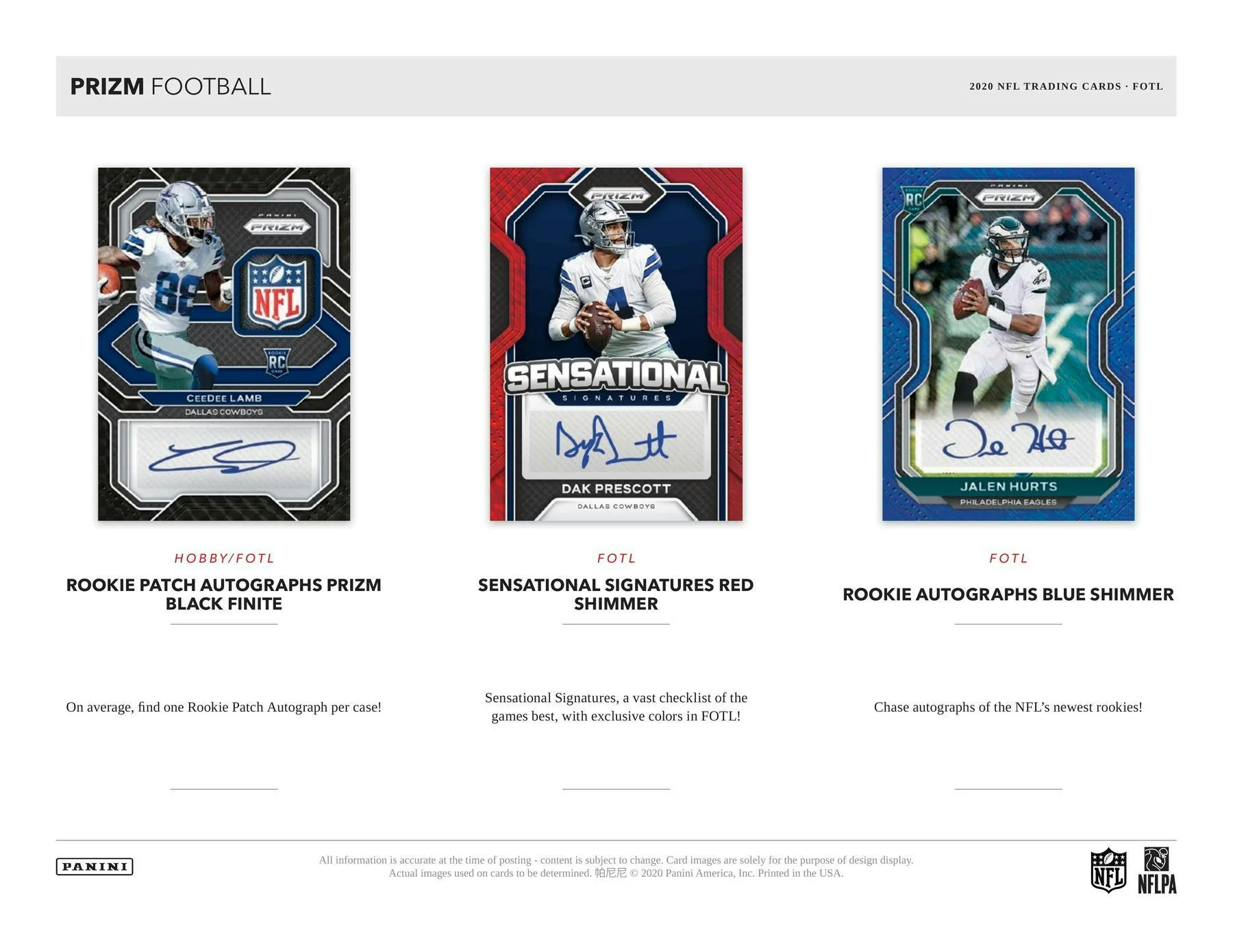 2020 Panini Prizm Football 1st Off The Line FOTL Hobby Box - Image 5