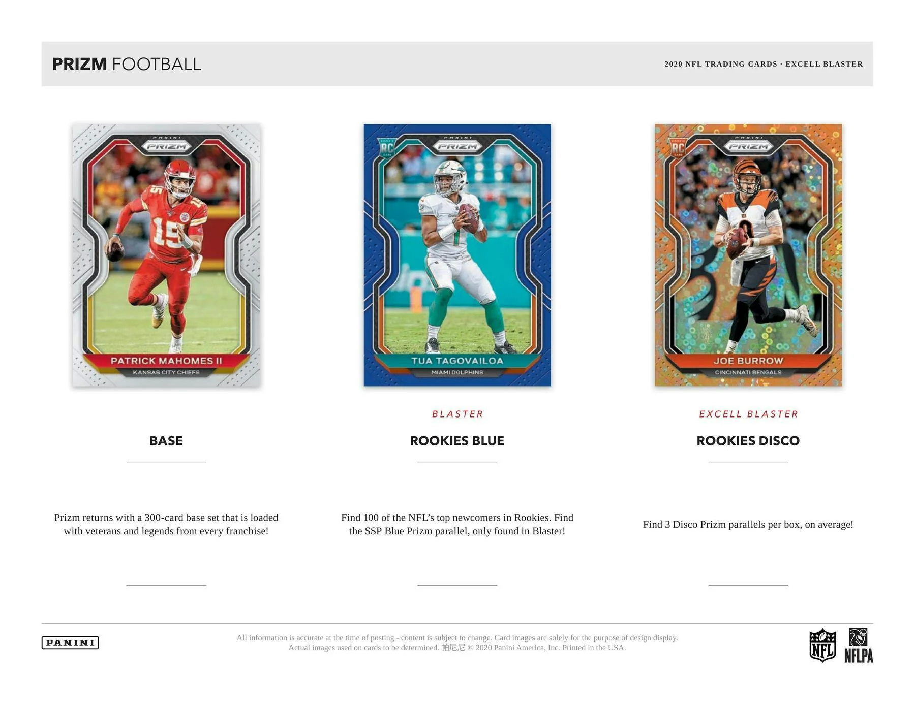 2020 Panini Prizm Football 6-Pack Blaster Box (Disco Prizms) - Image 4