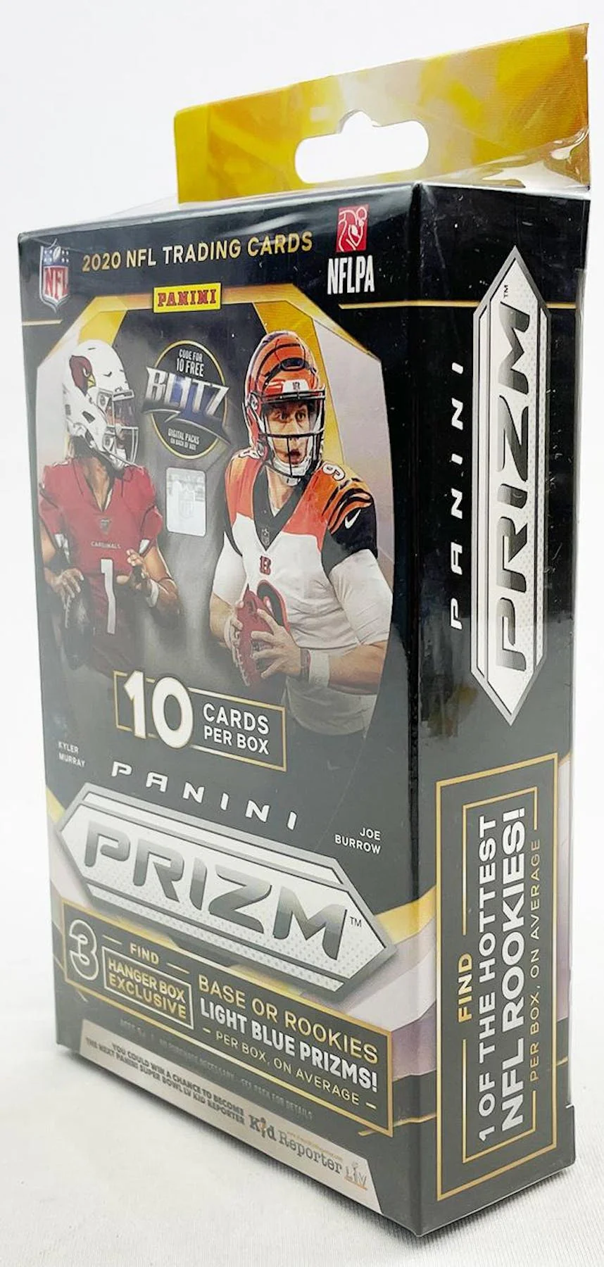 2020 Panini Prizm Football Hanger 10-Card Box (Light Blue Prizms) - Image 2