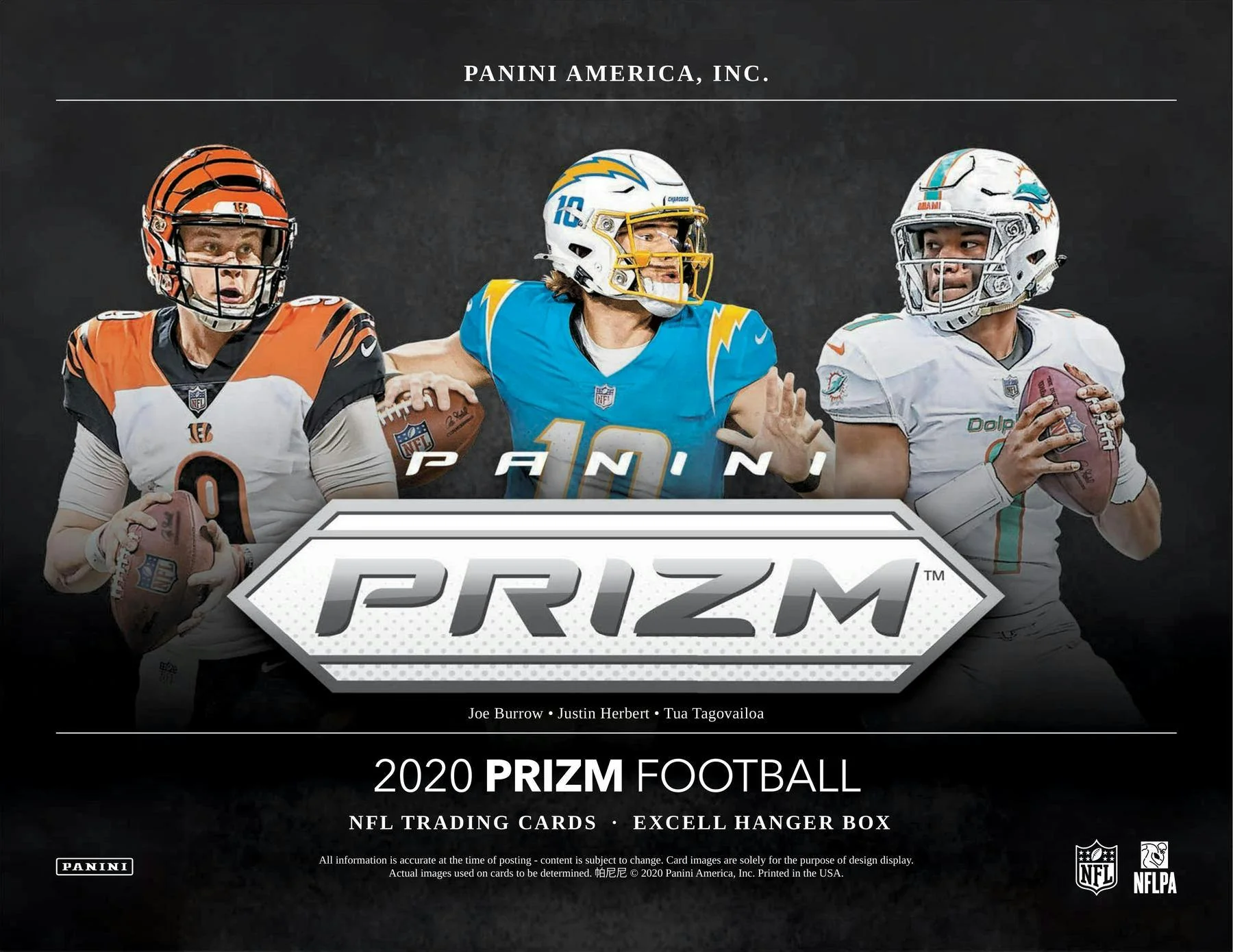 2020 Panini Prizm Football Hanger 10-Card Box (Light Blue Prizms) - Image 3
