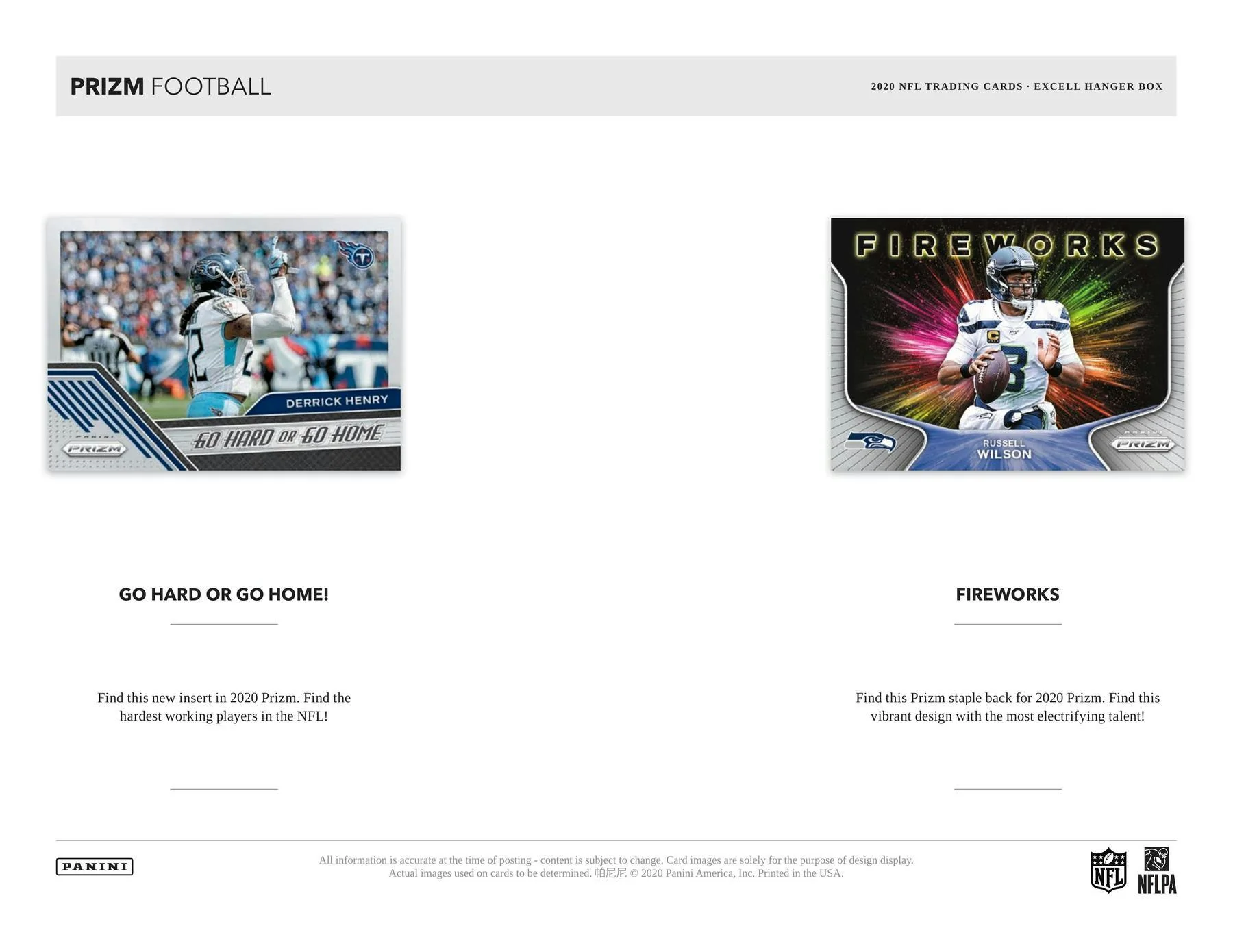 2020 Panini Prizm Football Hanger 10-Card Box (Light Blue Prizms) - Image 5