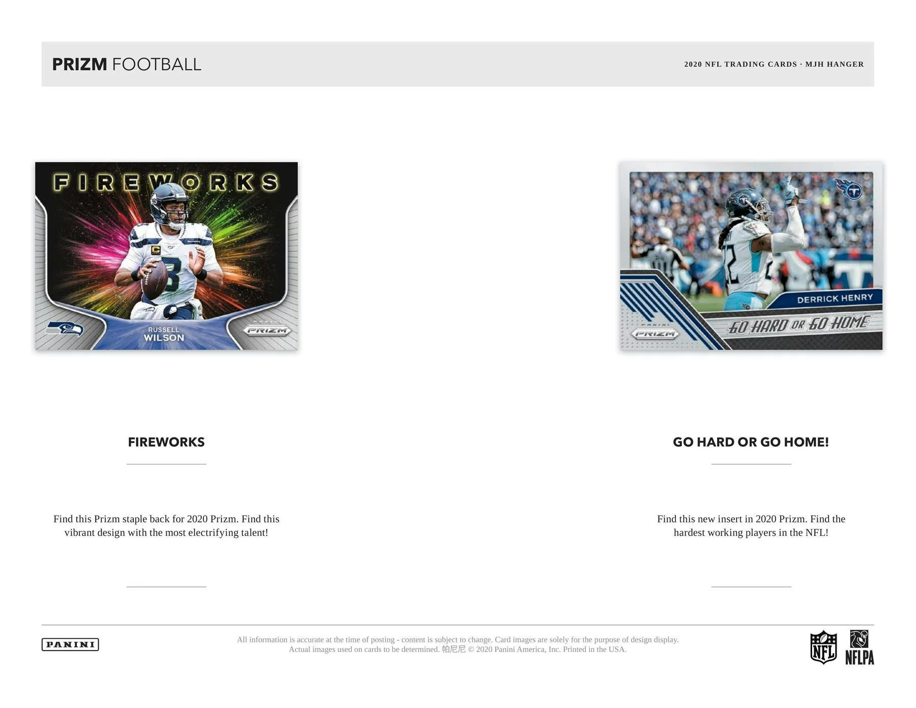 2020 Panini Prizm Football Hanger 20-Card Box (Red Ice Prizms) - Image 5