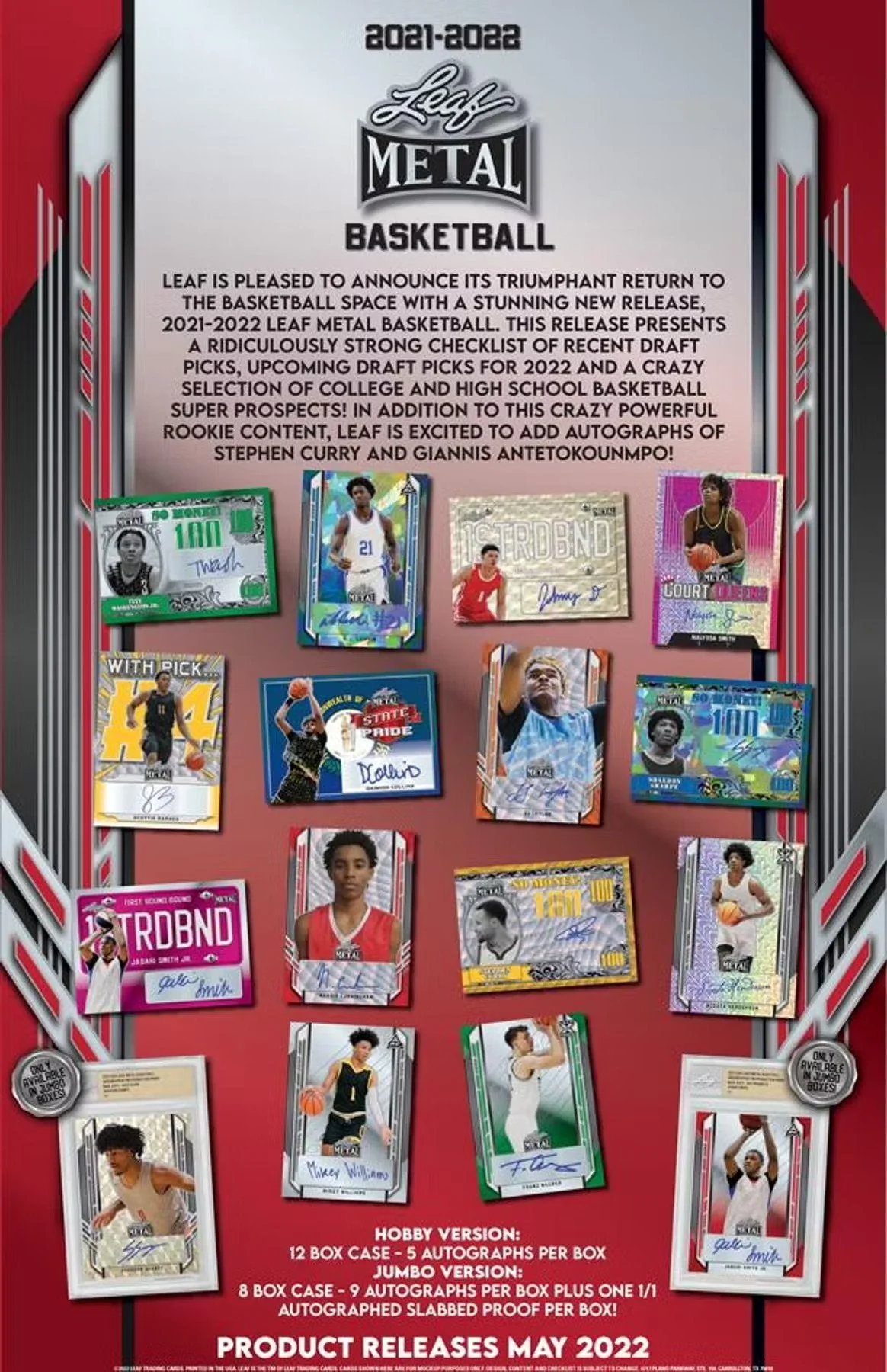 2021-22 Leaf Metal Basketball Jumbo Box - Image 3