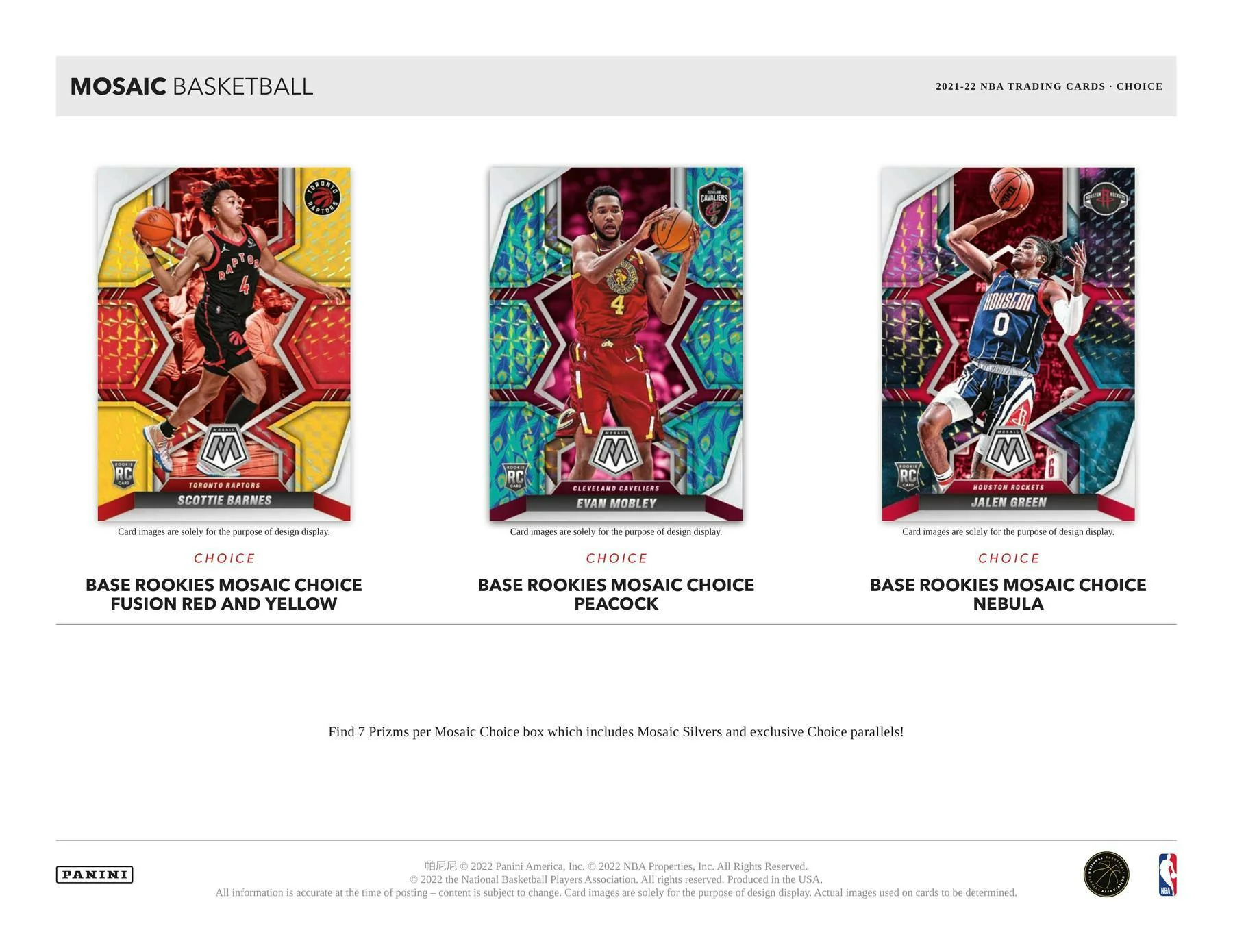 2021-22 Panini Mosaic Basketball Choice Box - Image 4