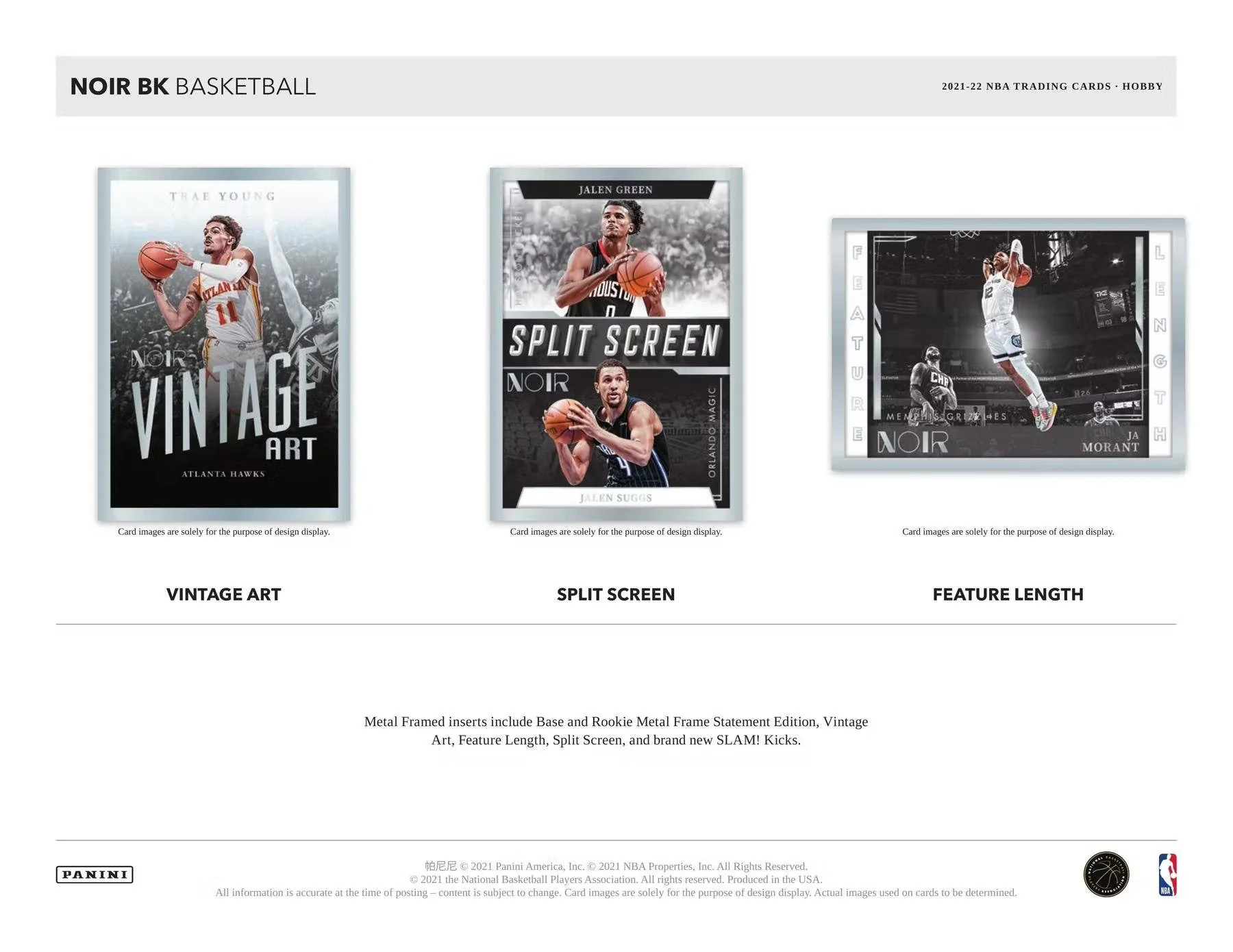 2021-22 Panini Noir Basketball Hobby Box - Image 5