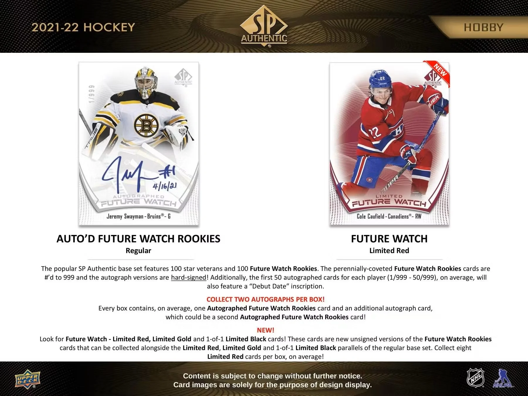 2021-22 Upper Deck SP Authentic Hockey Hobby Box - Image 5