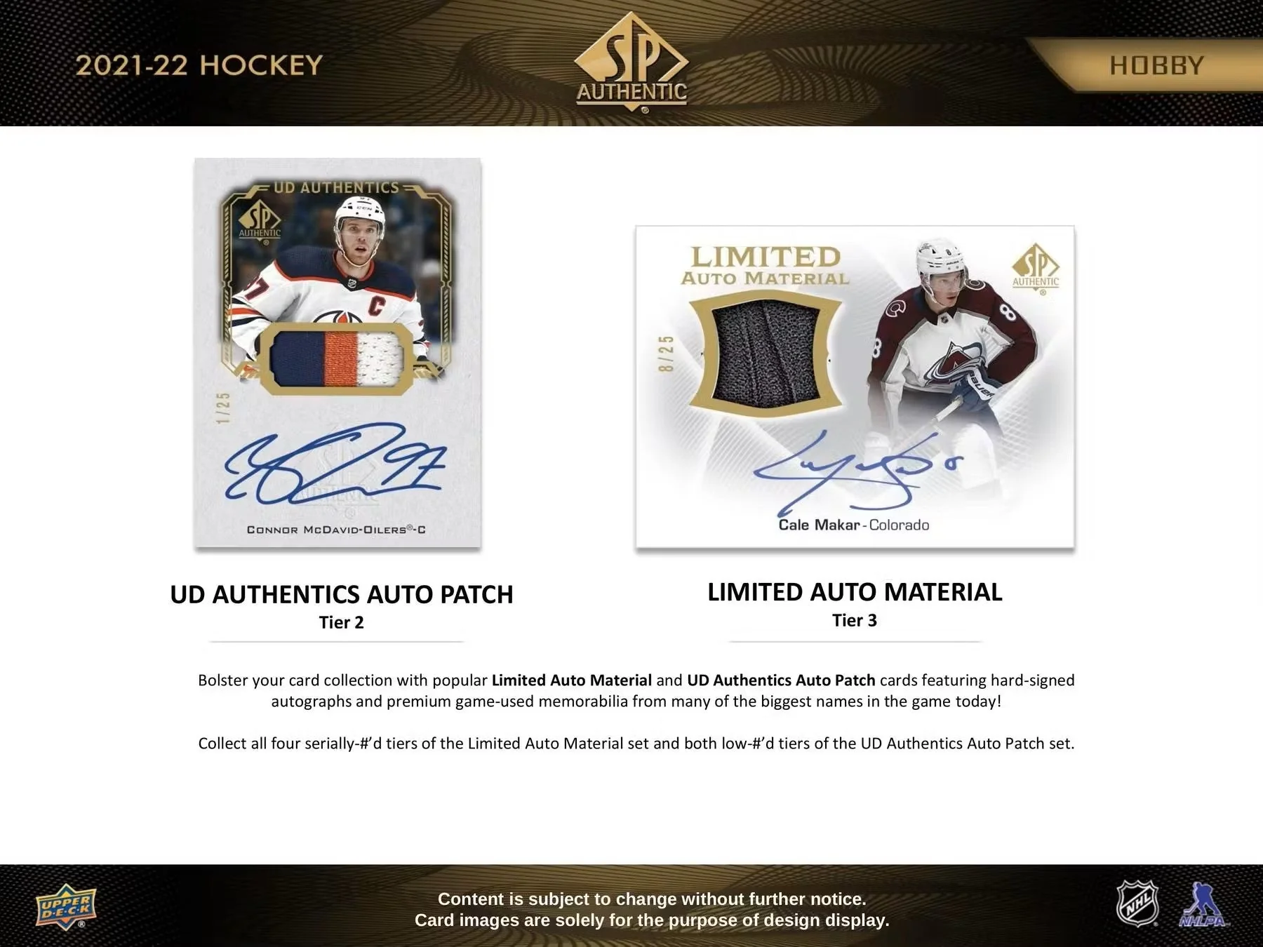 2021-22 Upper Deck SP Authentic Hockey Hobby Box - Image 6