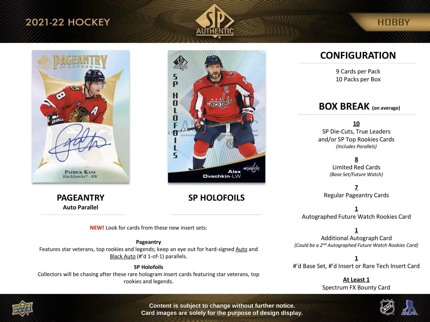 2021-22 Upper Deck SP Authentic Hockey Hobby Box - Image 9