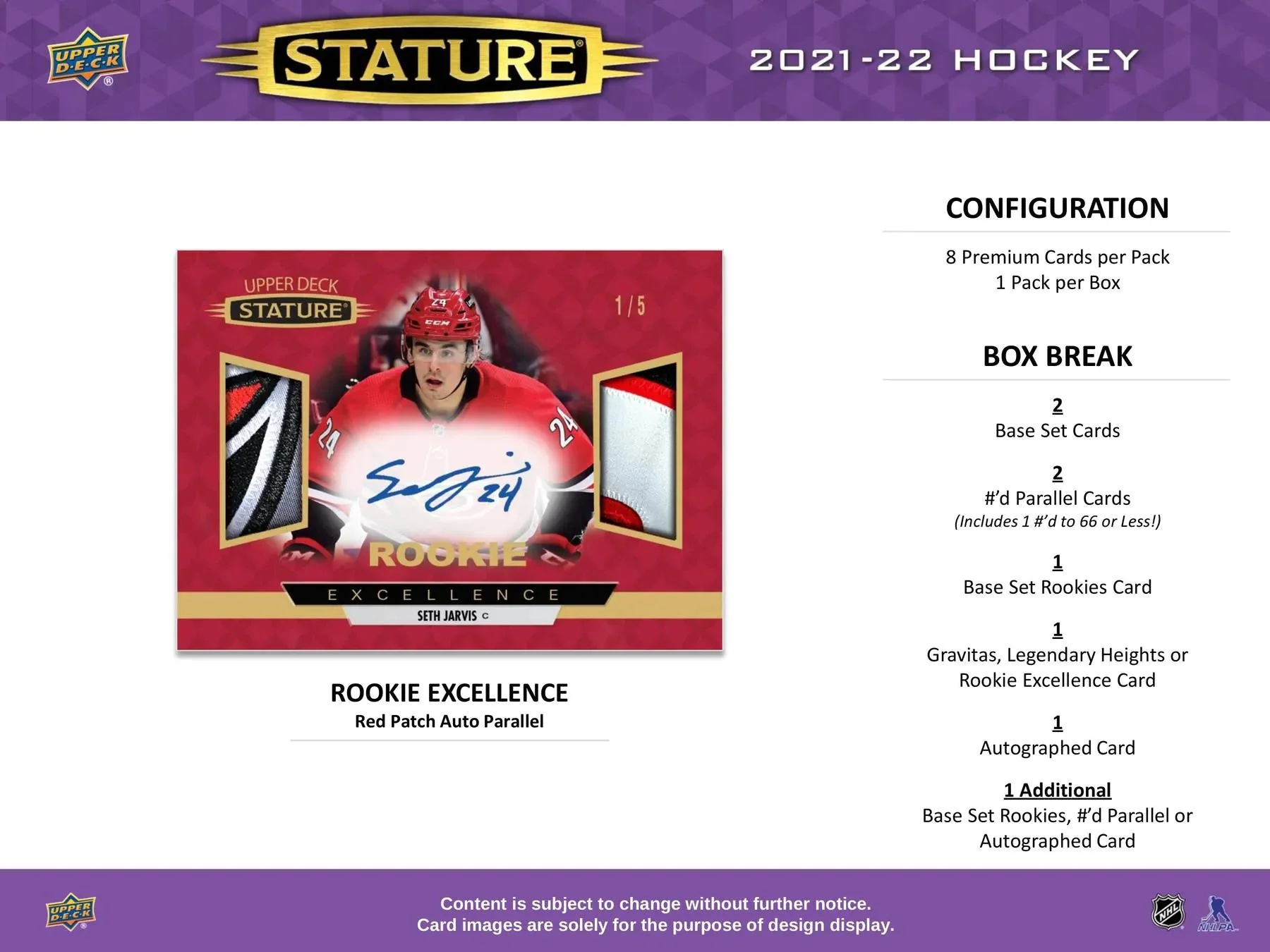 2021-22 Upper Deck Stature Hockey Hobby Box - Image 6