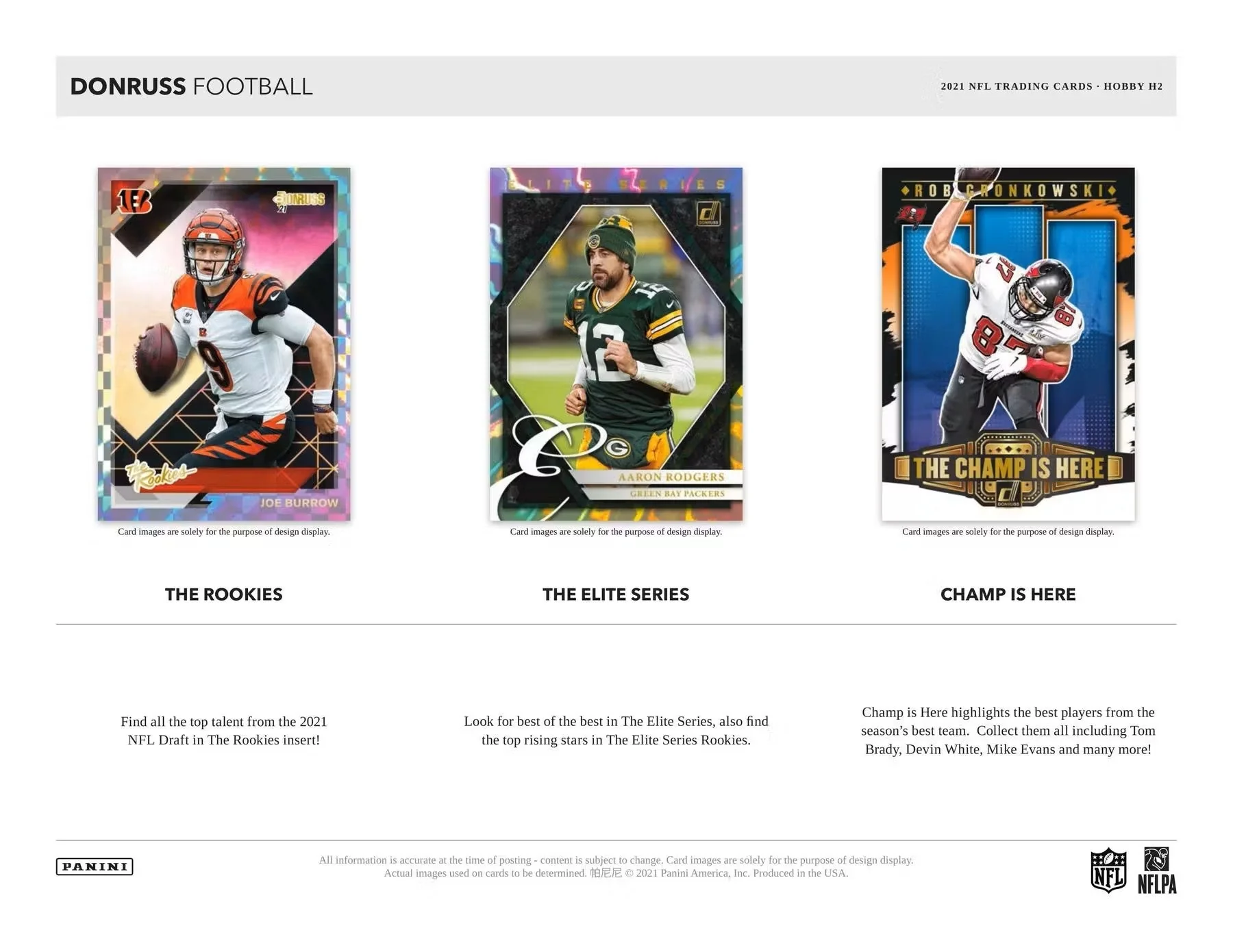 2021 Panini Donruss Football H2 Hobby Hybrid Box - Image 5