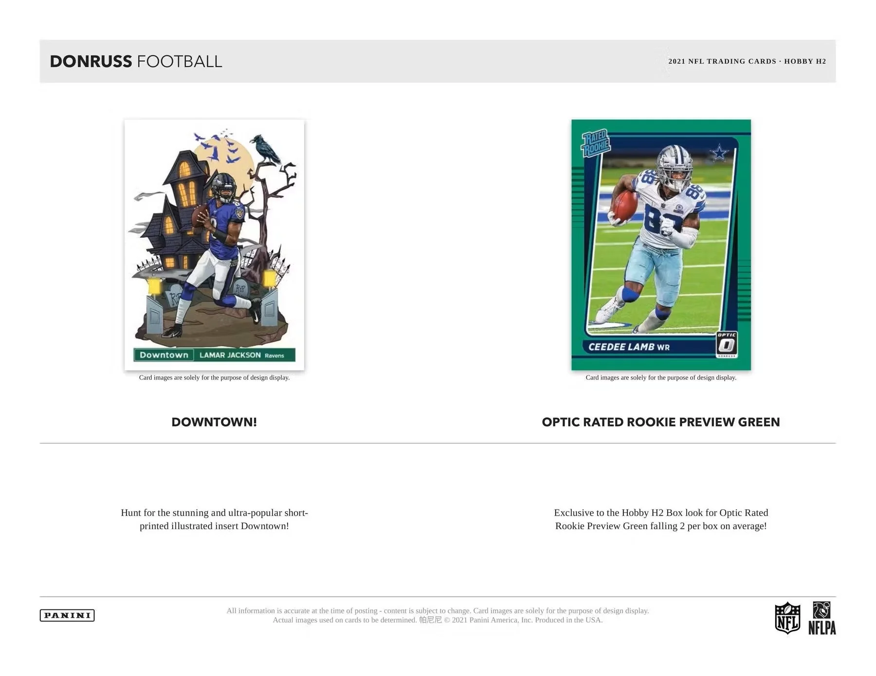2021 Panini Donruss Football H2 Hobby Hybrid Box - Image 6