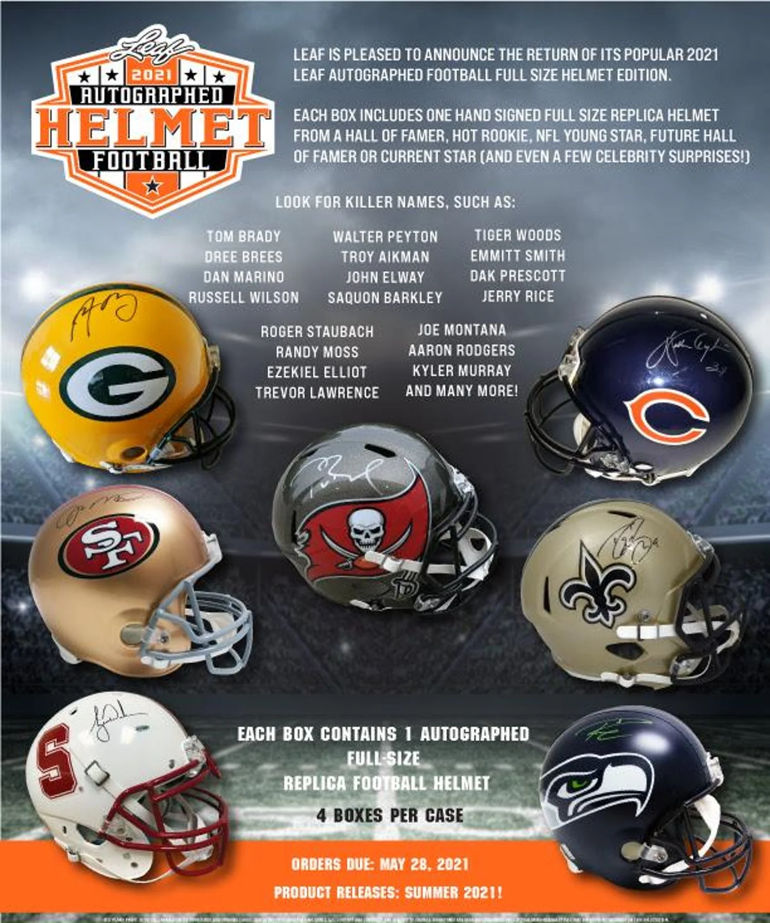 2021 Leaf Autographed Full Sized Helmet Football Box - Image 3