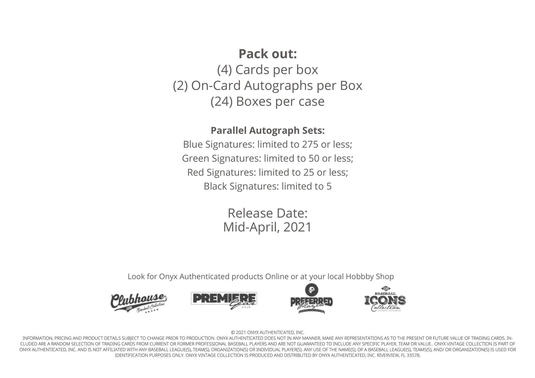2021 Onyx Vintage Baseball Hobby Box - Image 6