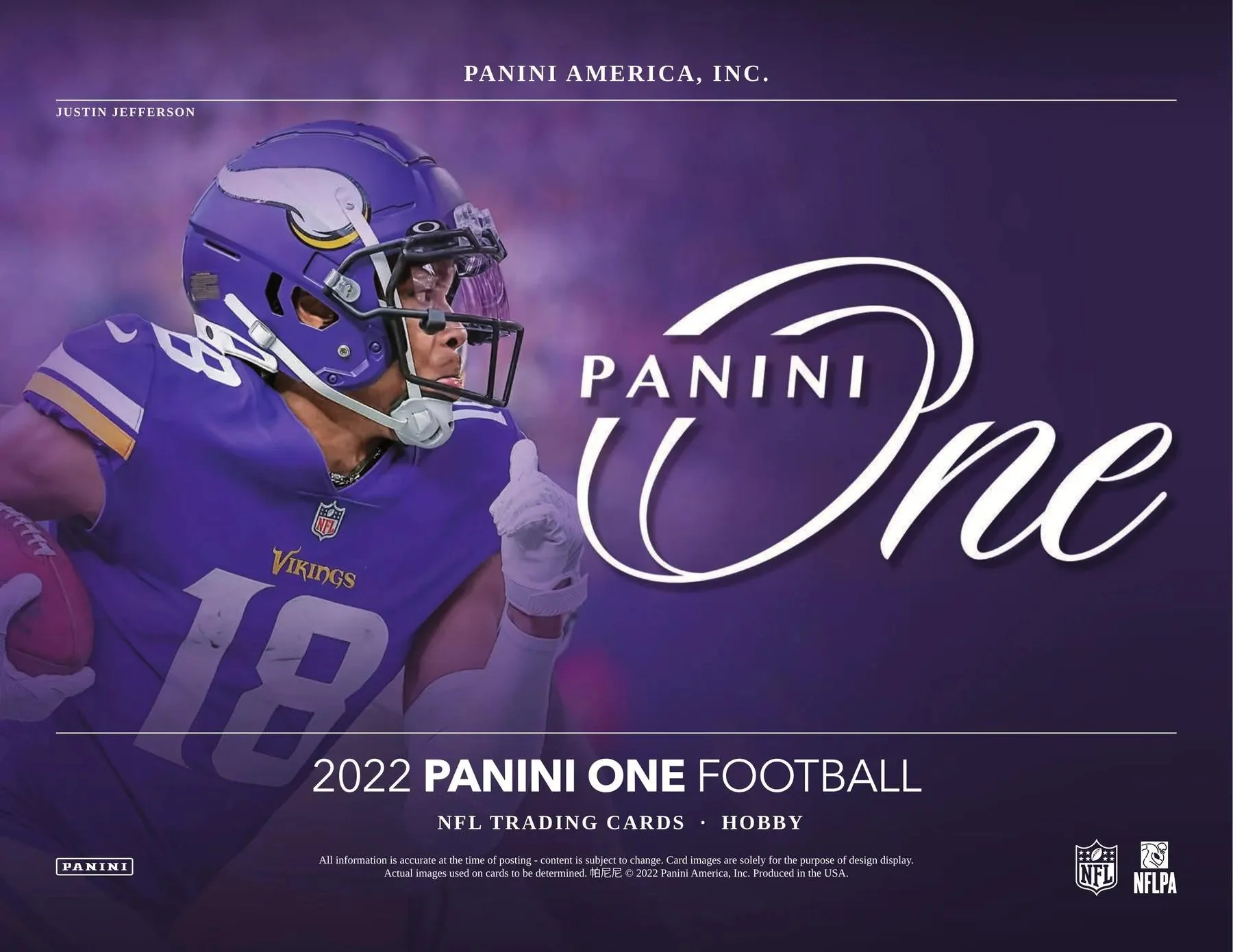 2022 Panini One Football Hobby Box - Image 3