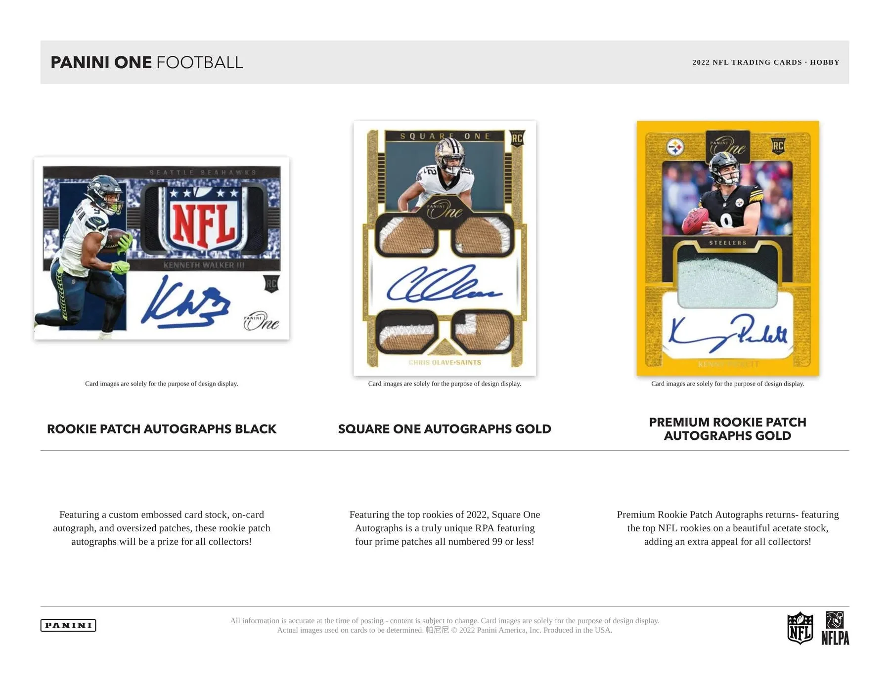 2022 Panini One Football Hobby Box - Image 4