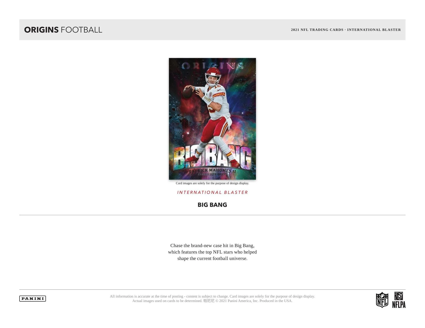 2021 Panini Origins Football International Blaster Box - Image 6