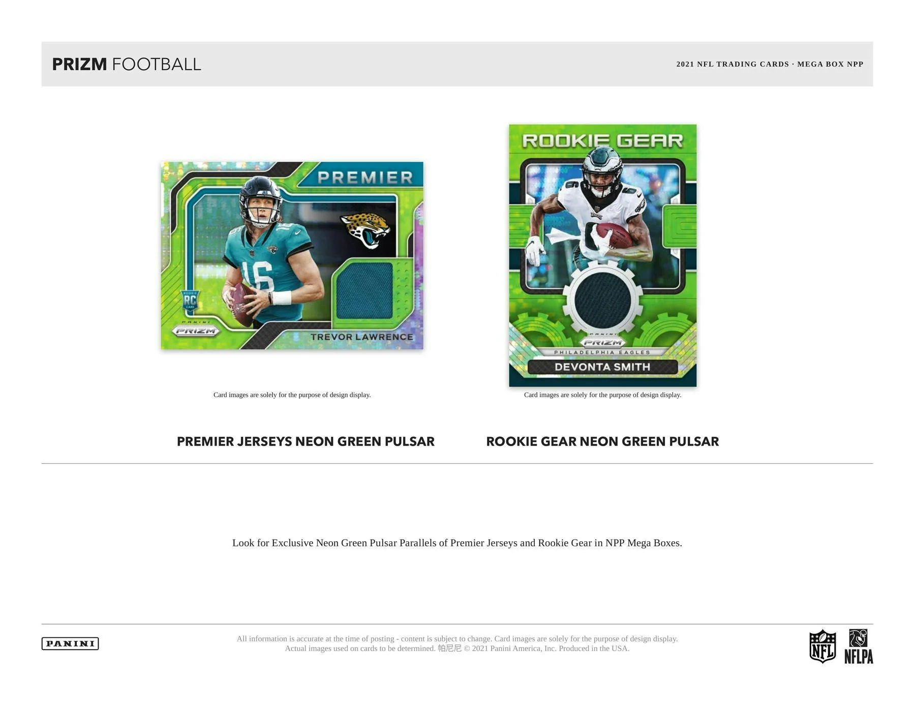 2021 Panini Prizm Football Mega Box (Neon Green Pulsar!) - Image 5