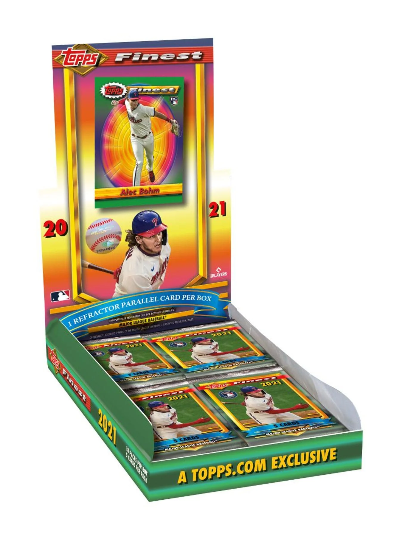2021 Topps Finest Flashback Baseball Hobby Box - Image 3