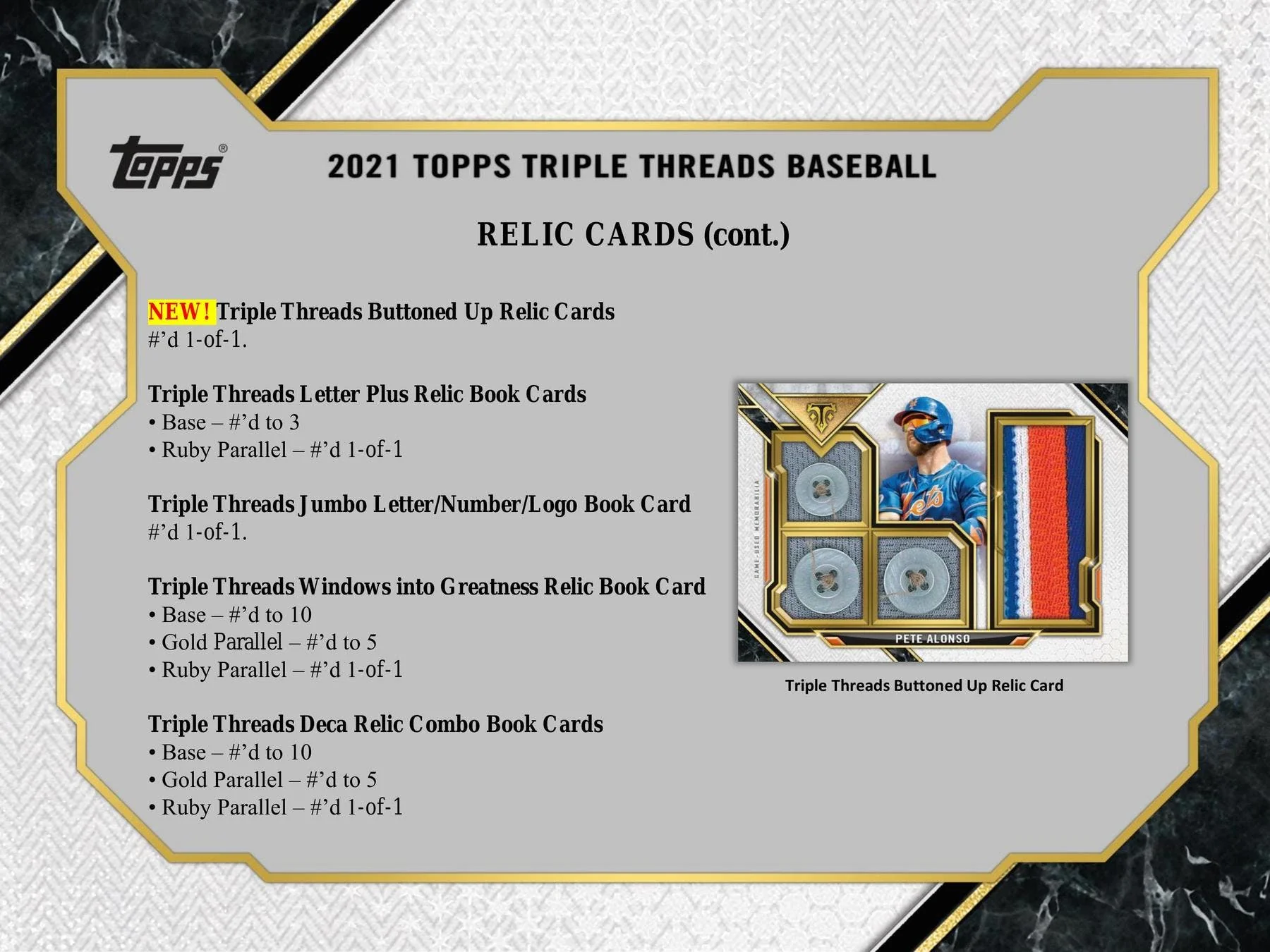 2021 Topps Triple Threads Baseball Hobby Box - Image 12