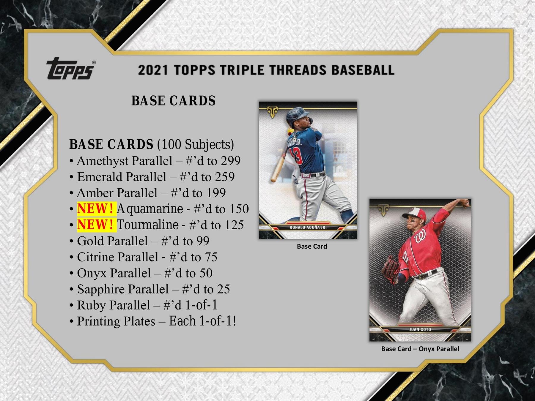 2021 Topps Triple Threads Baseball Hobby Box - Image 4