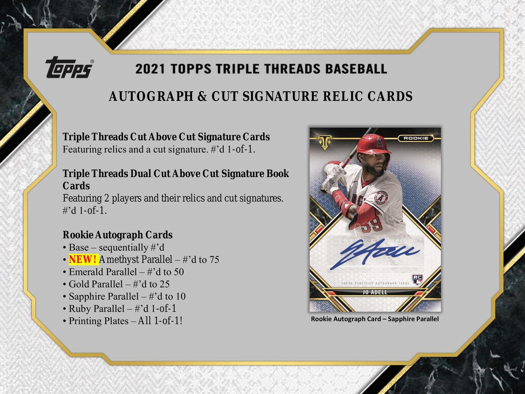 2021 Topps Triple Threads Baseball Hobby Box - Image 8