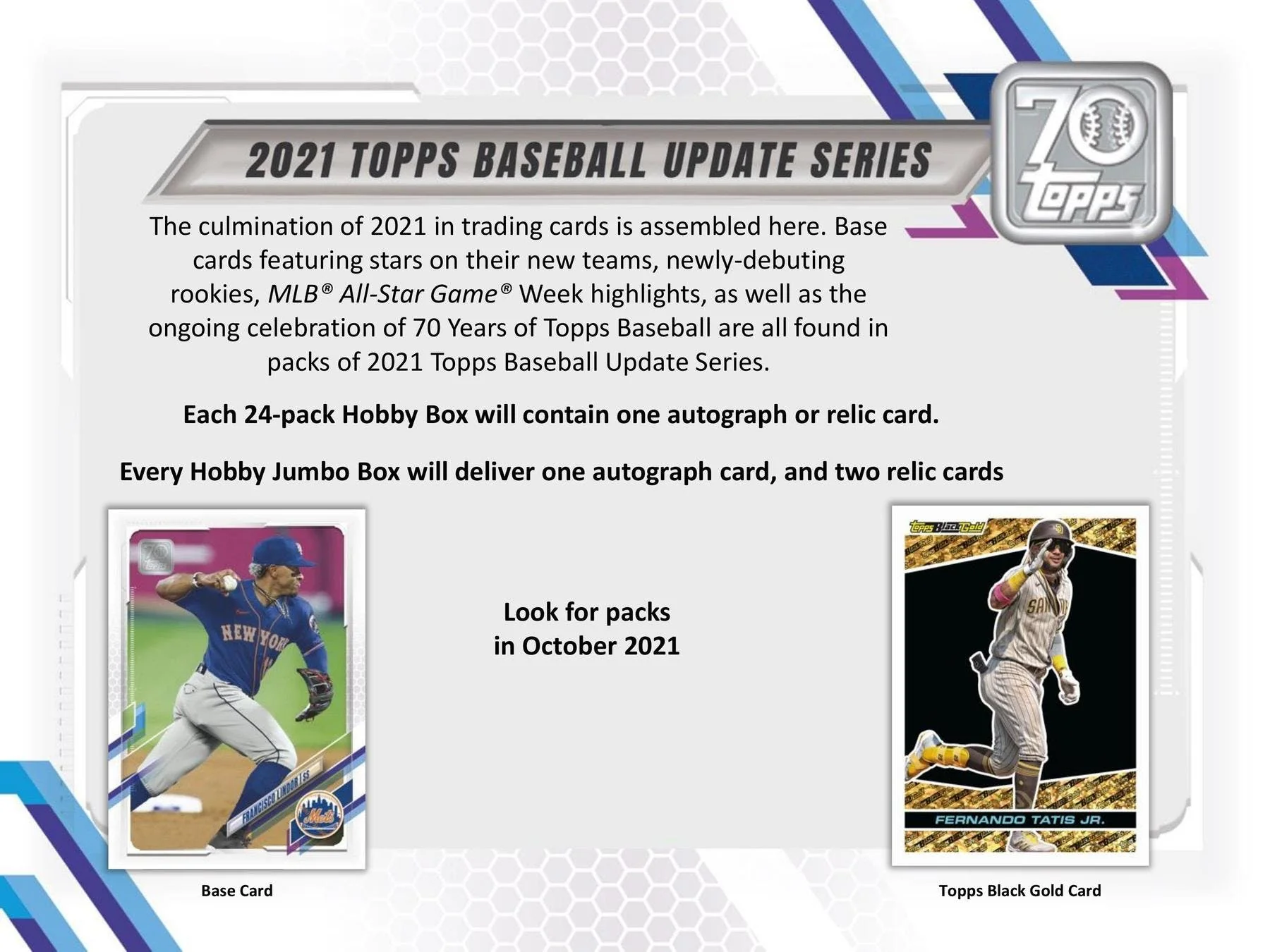 2021 Topps Update Series Baseball Hobby Box - Image 4
