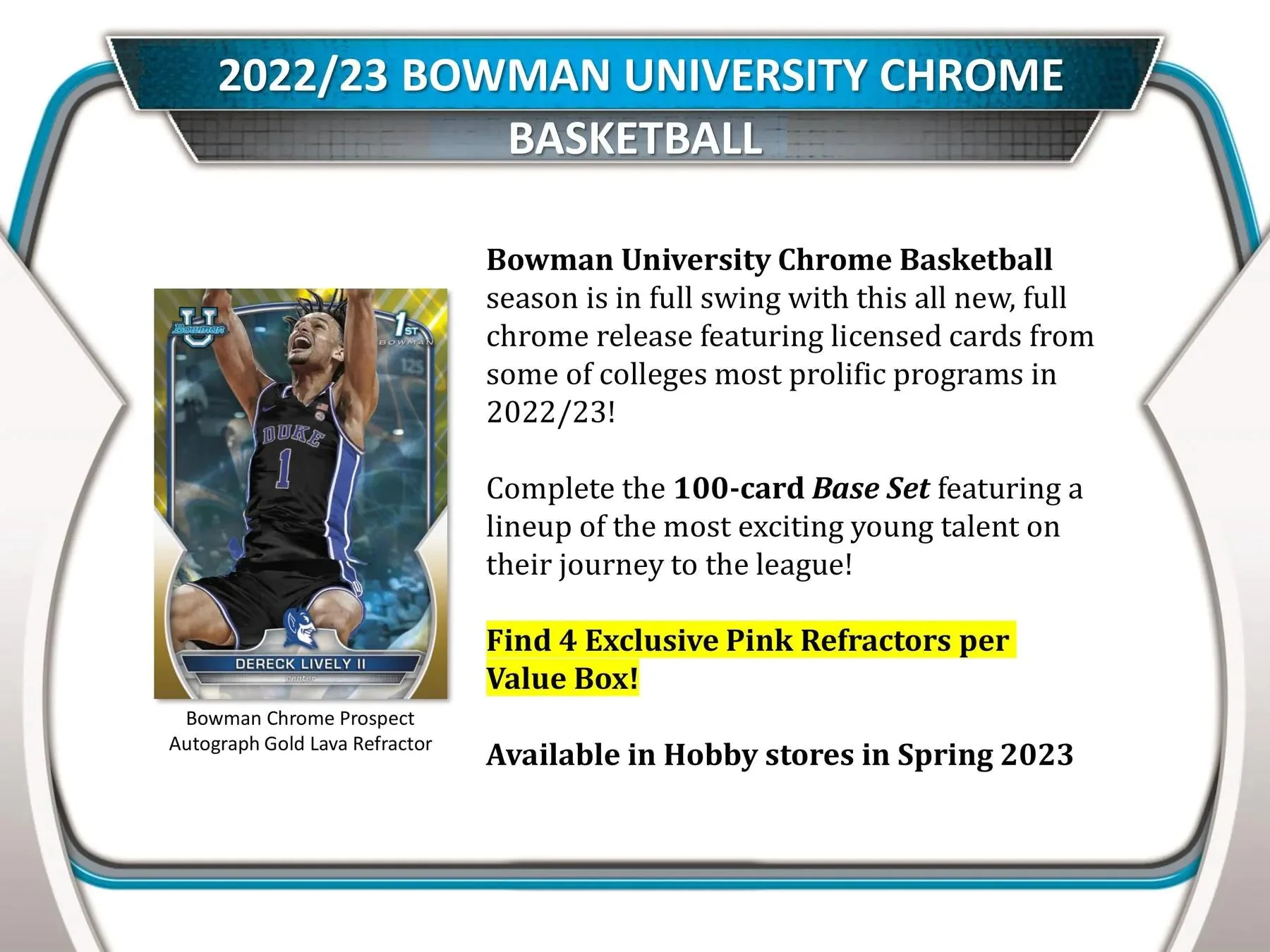 2022/23 Bowman University Chrome Basketball 7-Pack Blaster Box - Image 3
