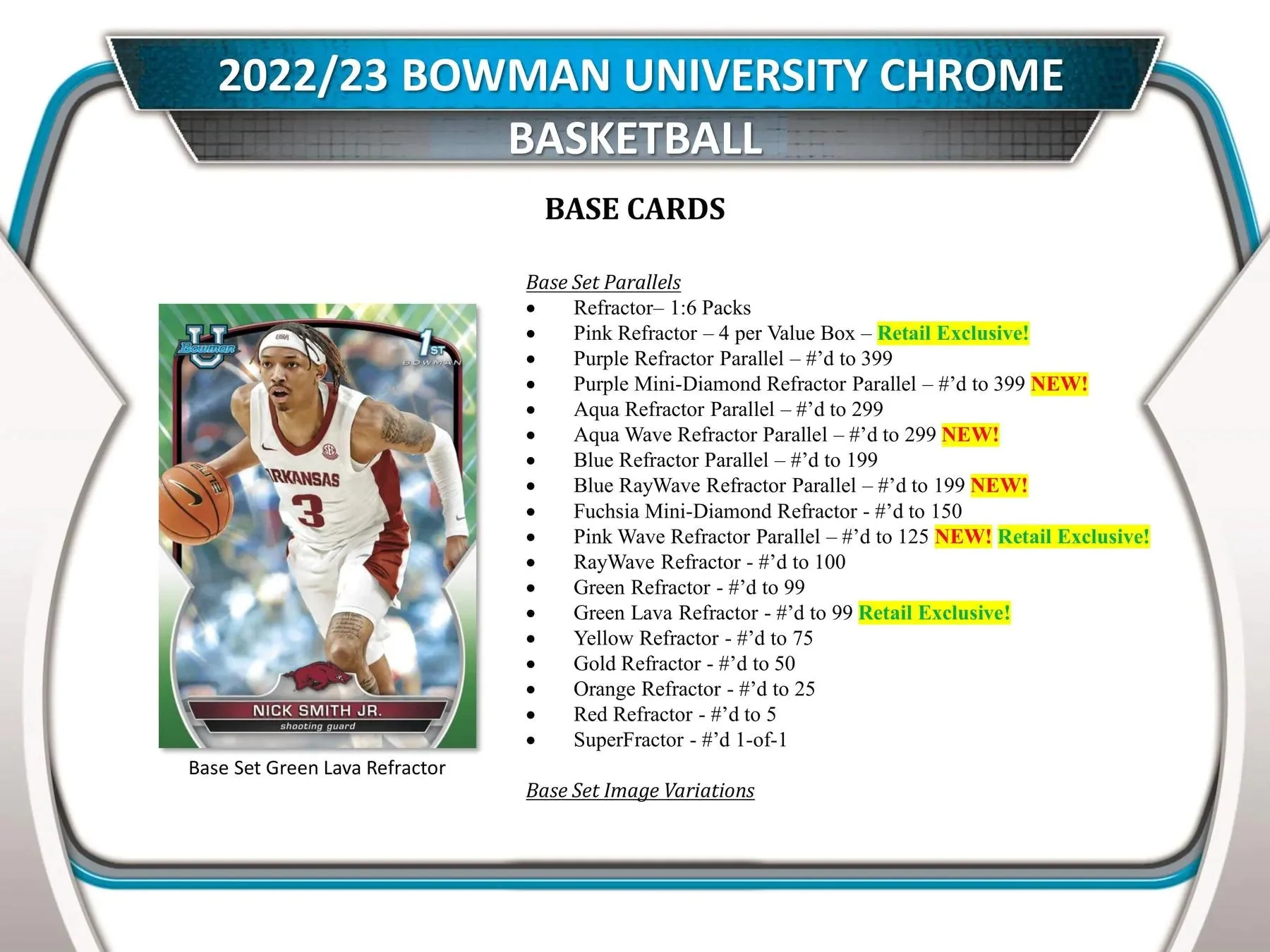2022/23 Bowman University Chrome Basketball 7-Pack Blaster Box - Image 4