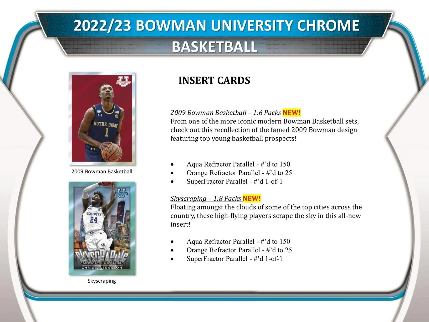 2022/23 Bowman University Chrome Basketball 7-Pack Blaster Box - Image 5
