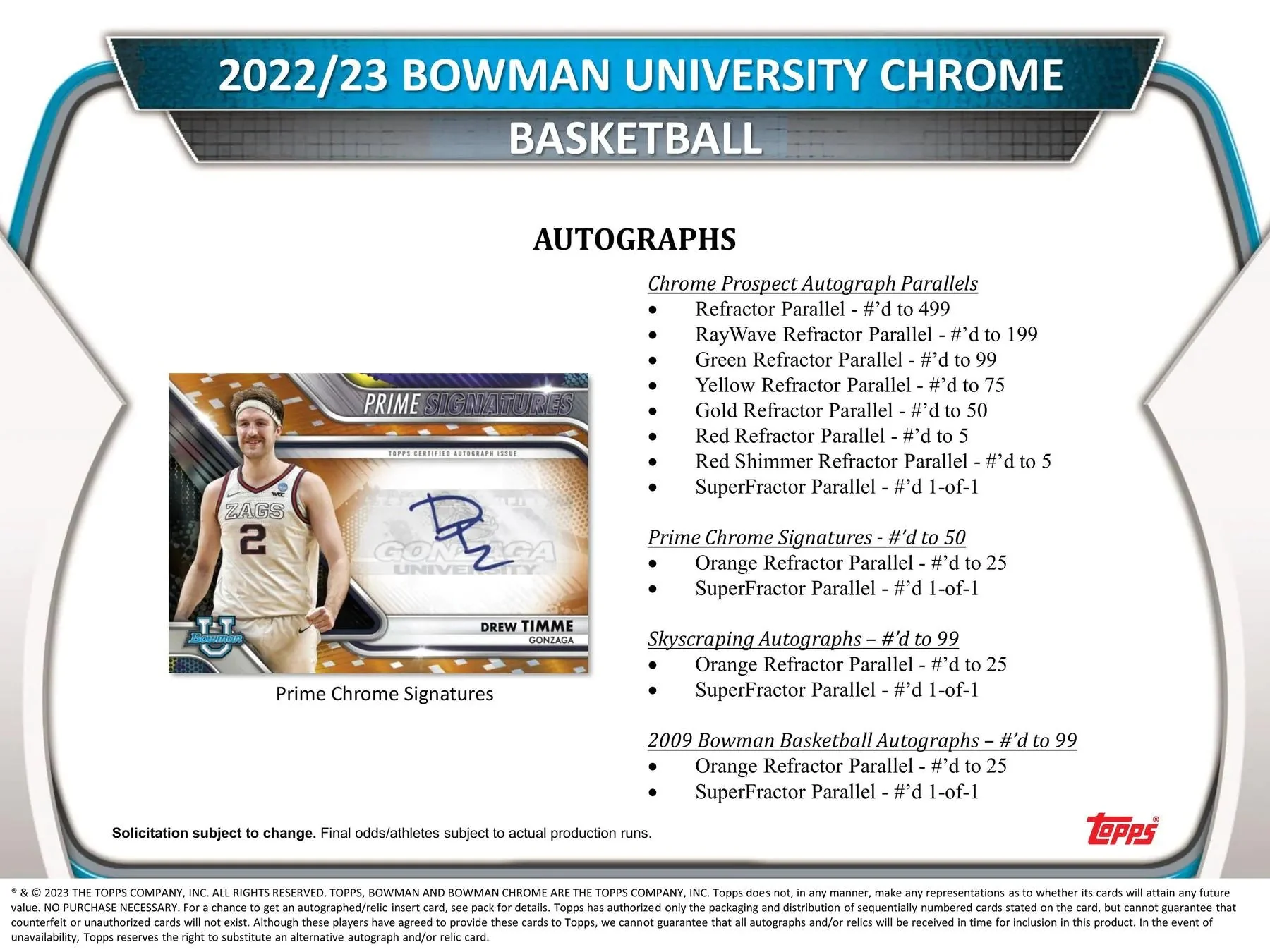 2022/23 Bowman University Chrome Basketball 7-Pack Blaster Box - Image 6