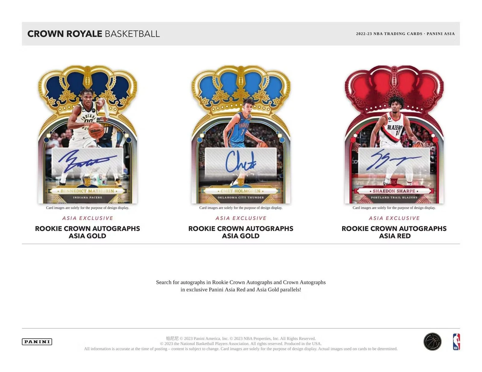 2022-23 PANINI CROWN ROYALE NBA BASKETBALL ASIA TMALL BOX - FREE SHIPPING 🔥🔥🔥 - Image 4