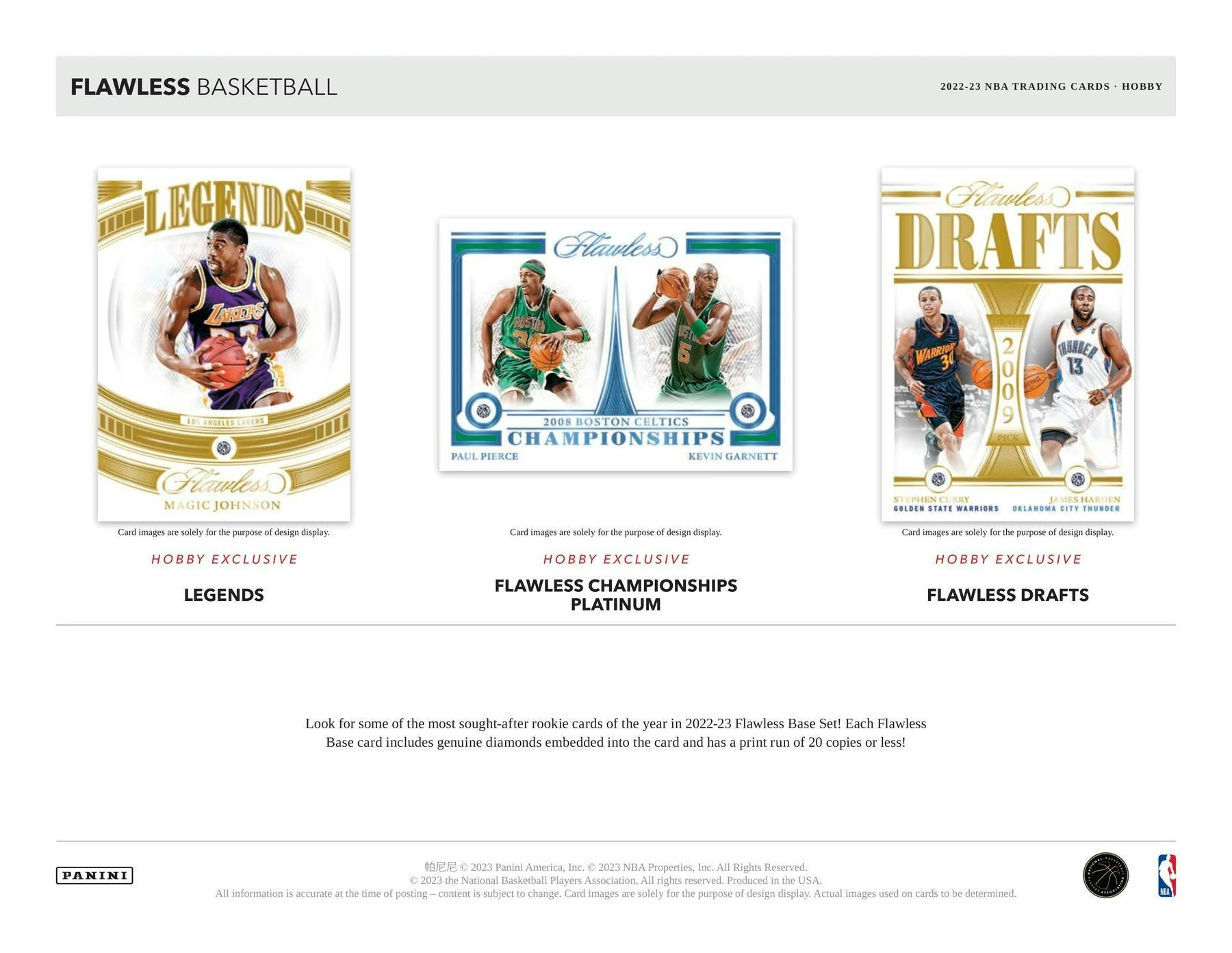 2022-23 Panini Flawless Basketball Hobby 2-Box Case - Image 3