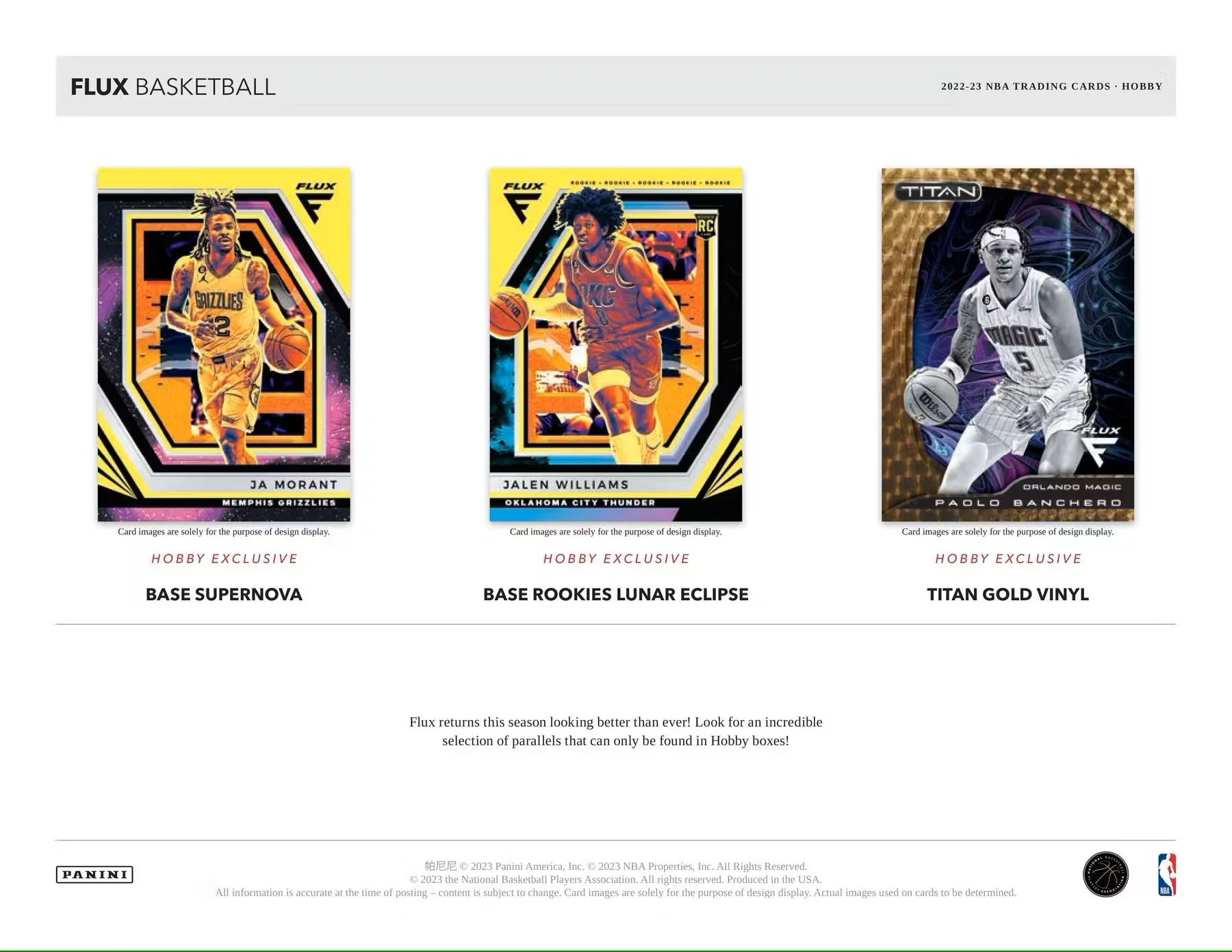 2022/23 Panini Flux Basketball Hobby Box - Image 7